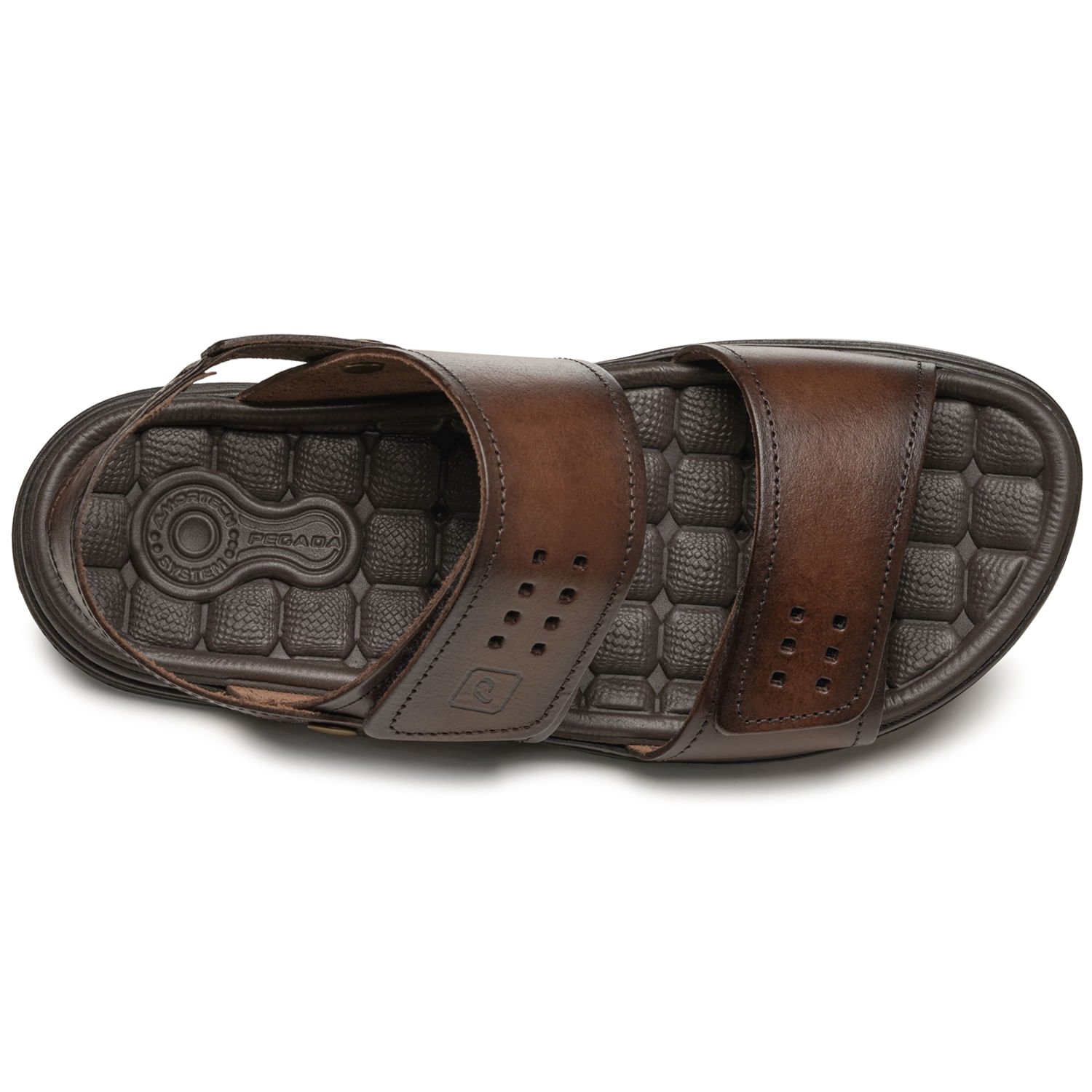 Sandália Pegada Masculino em Couro Pinhão 131288-01 Pinhão 7