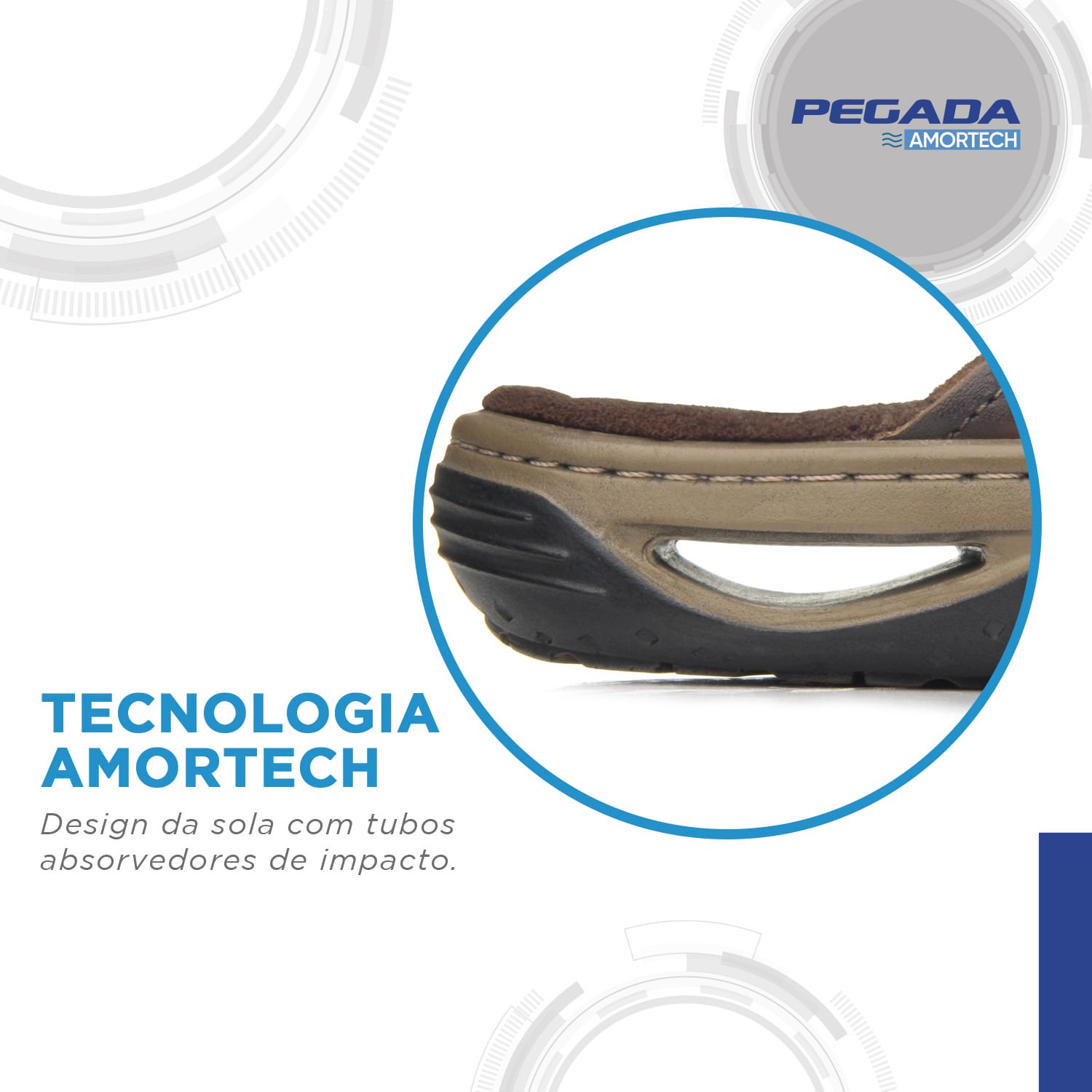 Chinelo Pegada Masculino em Couro Pinhão 131675-01 Pinhão 4