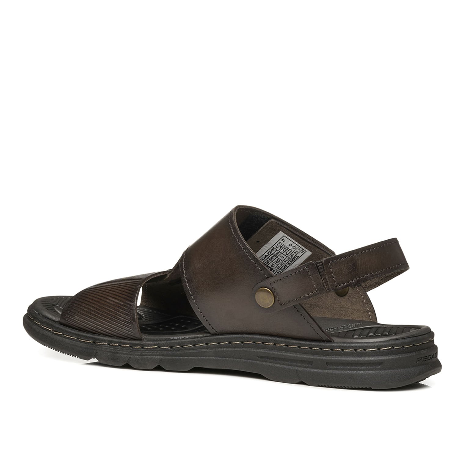 Sandália Pegada Masculino em Couro Cravo 134204-02 Cravo 4