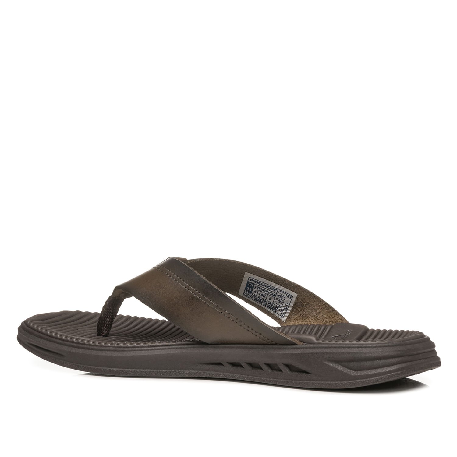 Chinelo Pegada Masculino em Couro Cravo 134602-02 Cravo 4