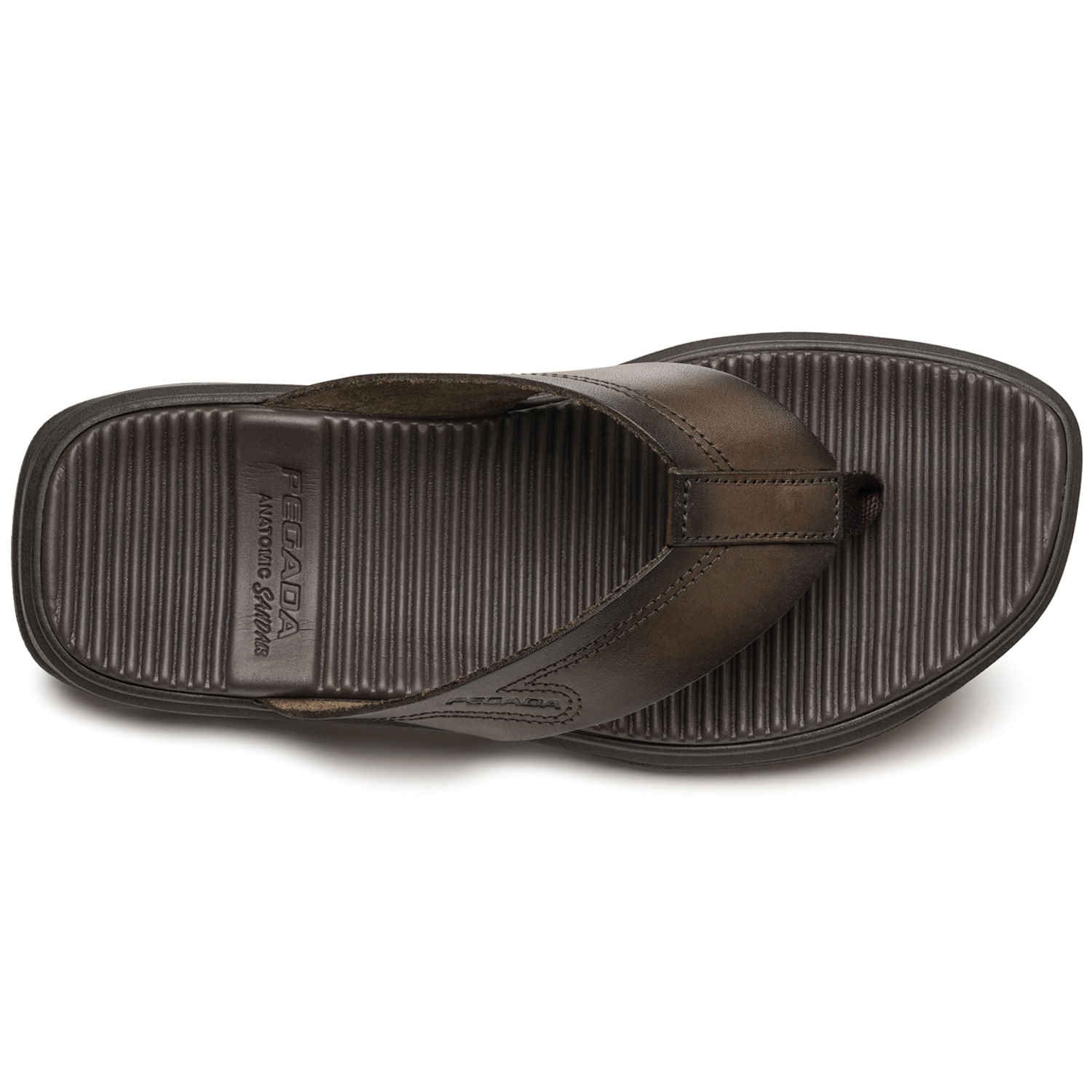 Chinelo Pegada Masculino em Couro Cravo 134602-02 Cravo 6