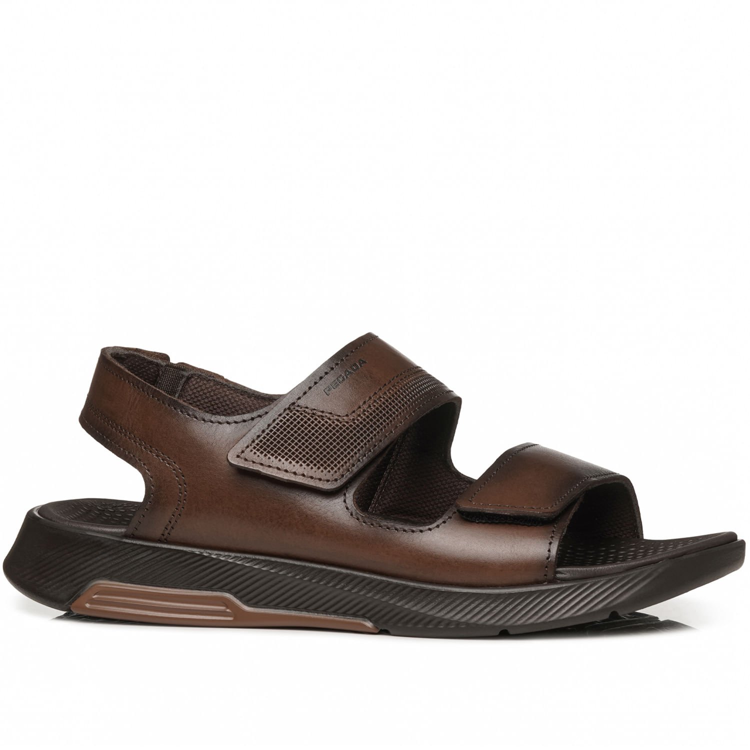 Sandália Pegada Masculino em Couro Pinhão 134703-02