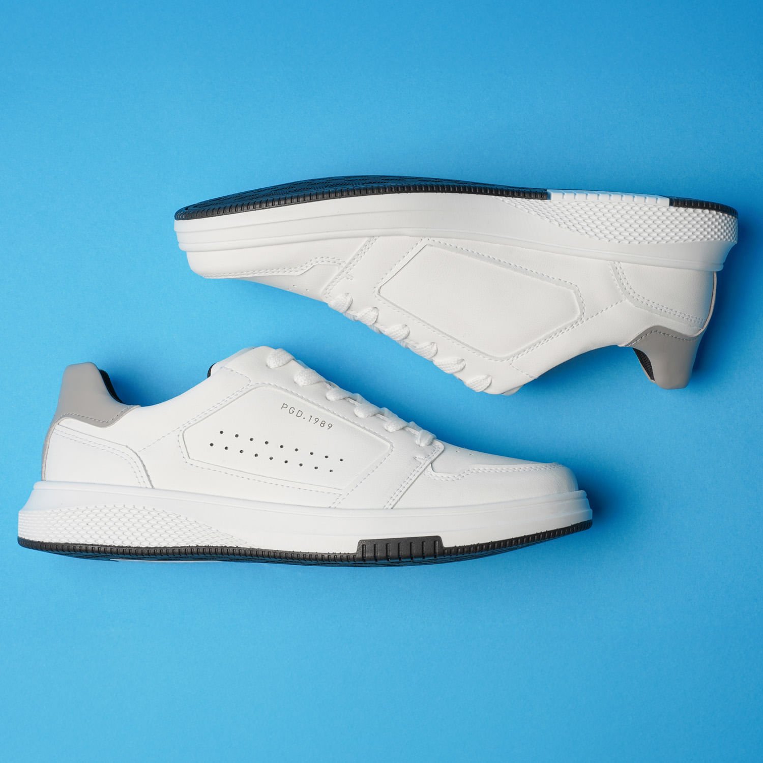 Sapatênis Pegada Masculino em Microfibra Branco 172403-01 Branco 2