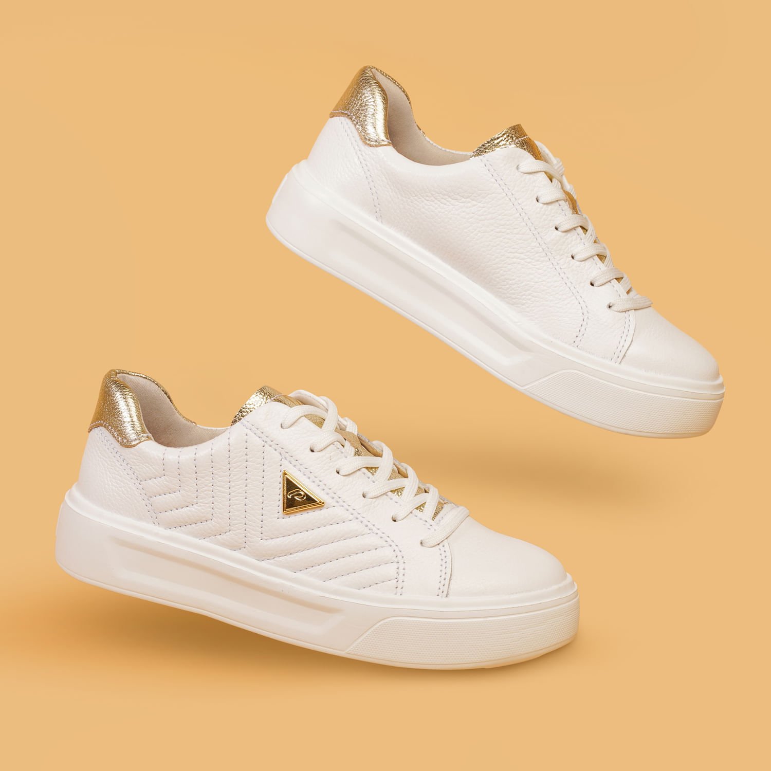 Tênis Pegada Feminino em Couro Branco 211220-01 Branco 2