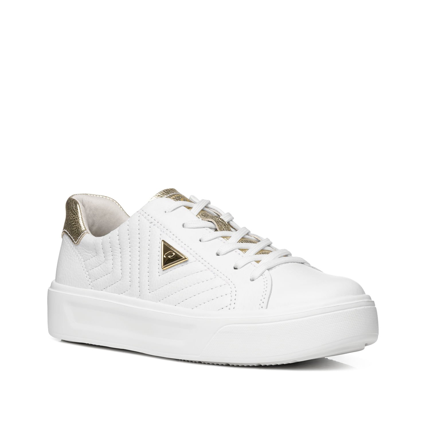 Tênis Pegada Feminino em Couro Branco 211220-01 Branco 3