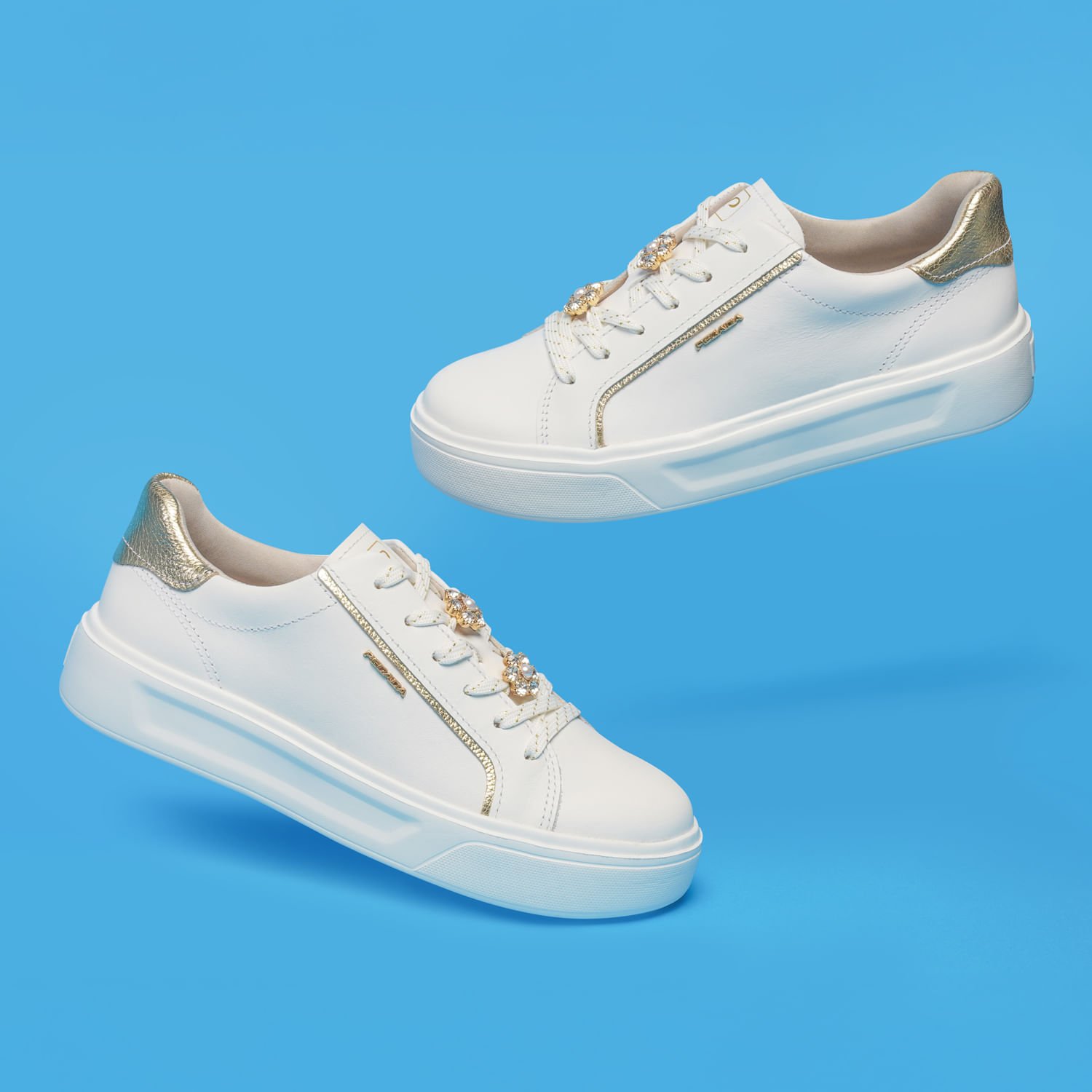 Tênis Pegada Feminino em Couro Branco 211221-01 Branco 2