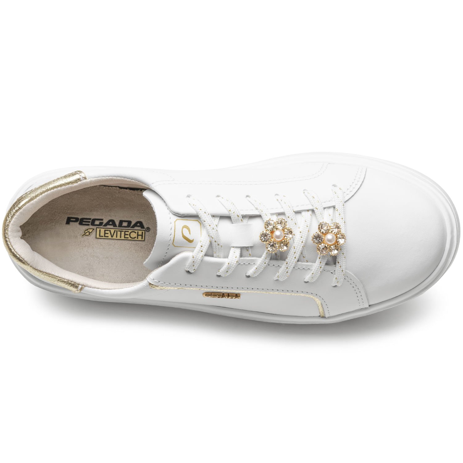 Tênis Pegada Feminino em Couro Branco 211221-01 Branco 7