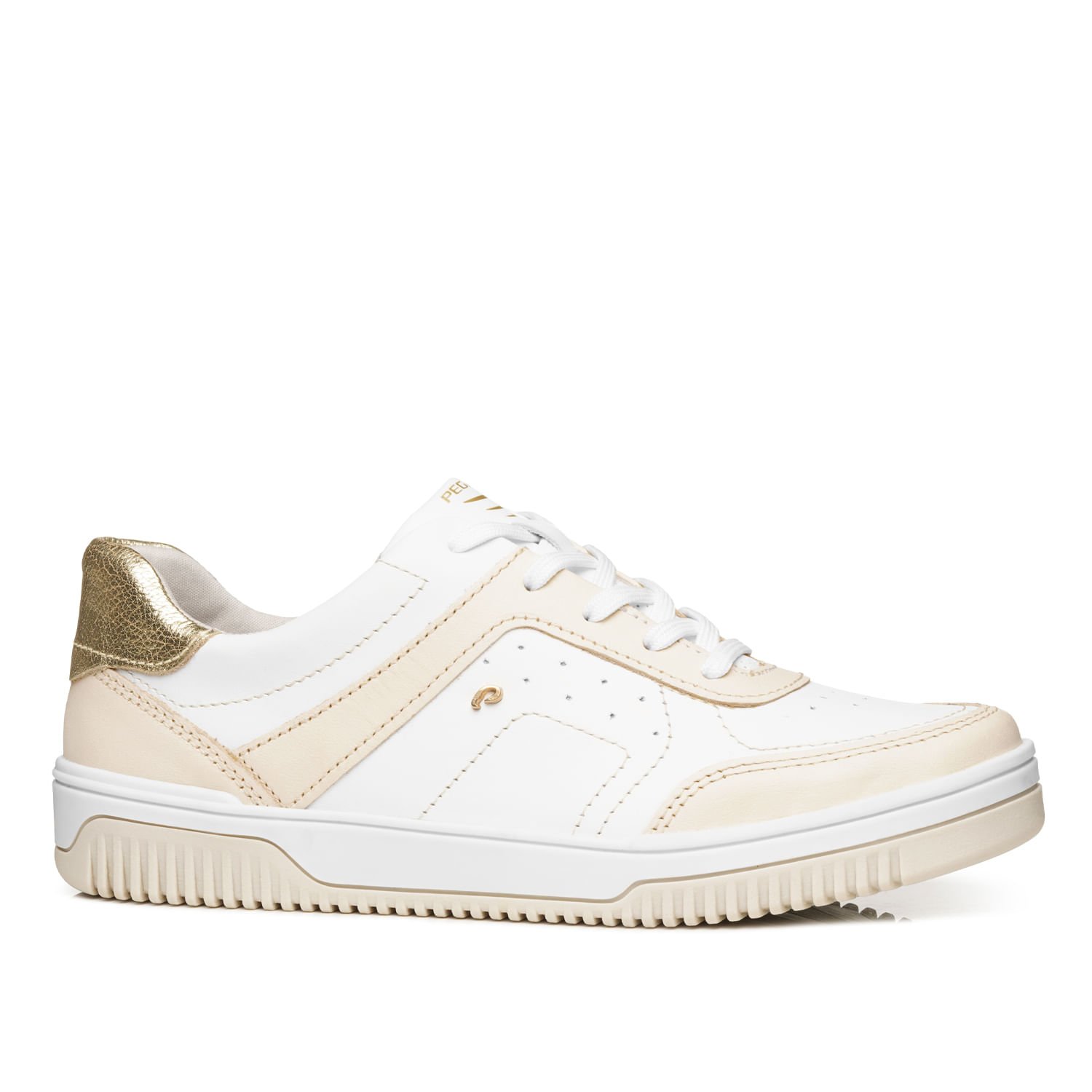 Tênis Pegada Feminino em Couro Branco 211801-02