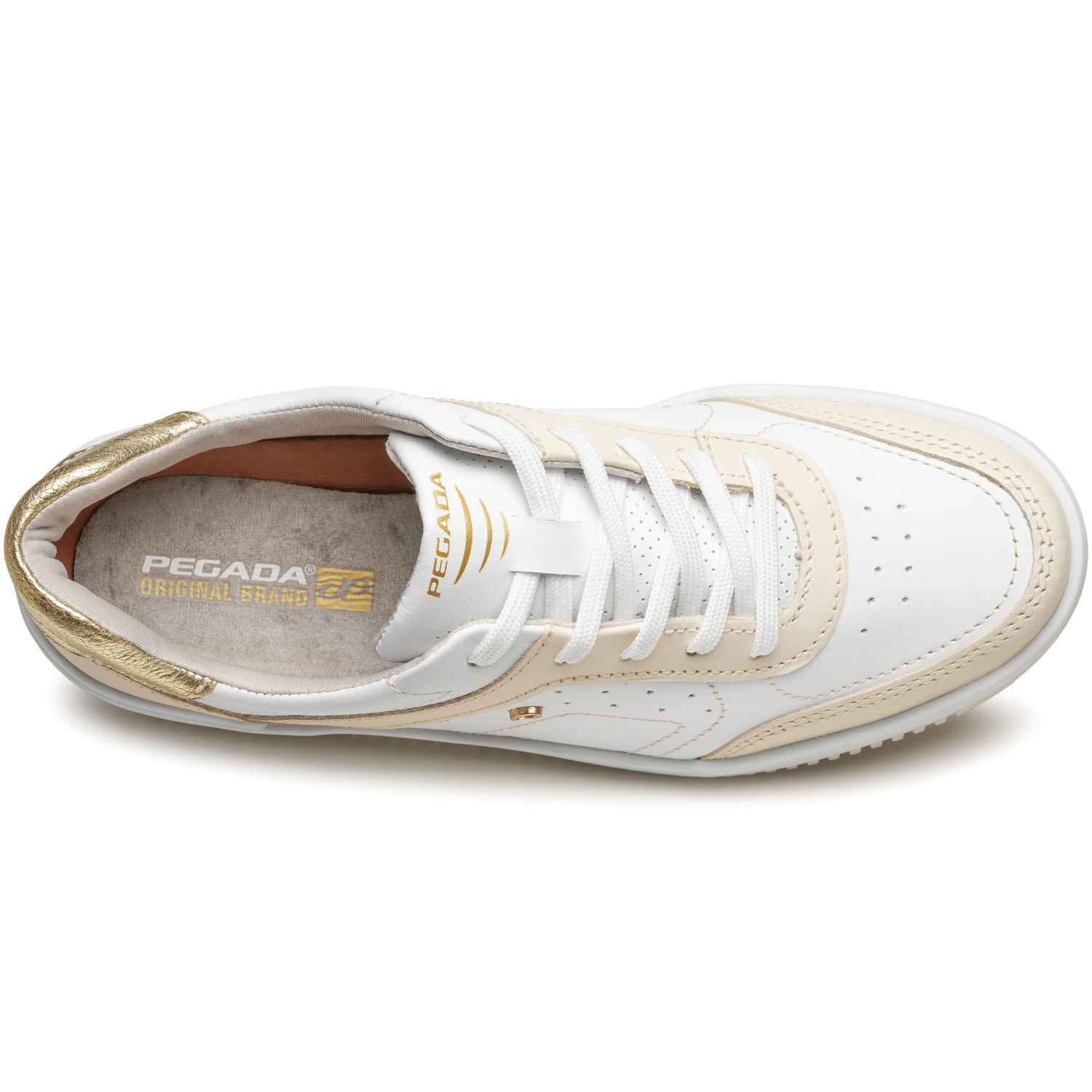 Tênis Pegada Feminino em Couro Branco 211801-02 Branco 6