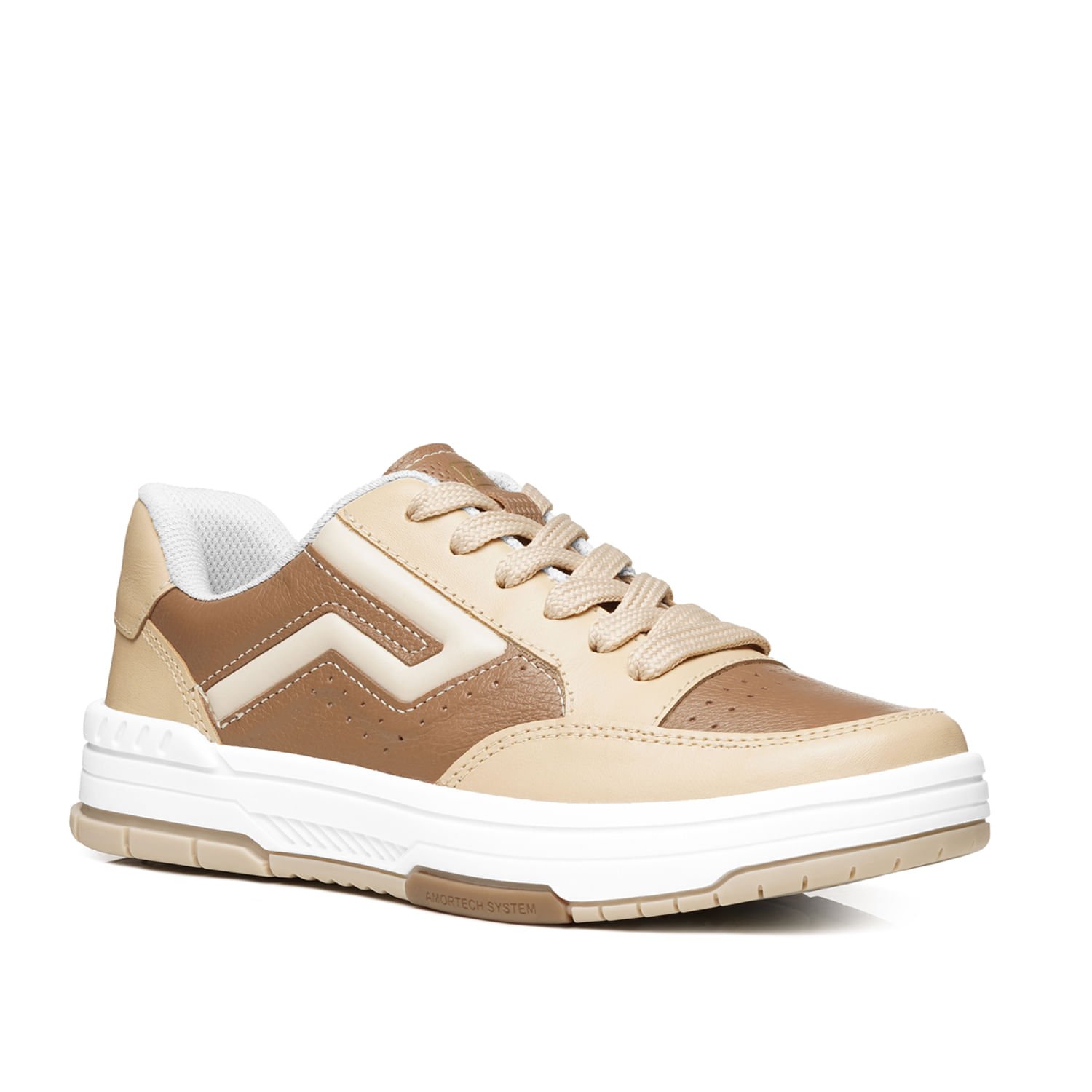 Tênis Pegada Feminino em Couro Caramelo 212609-03 Caramelo 3