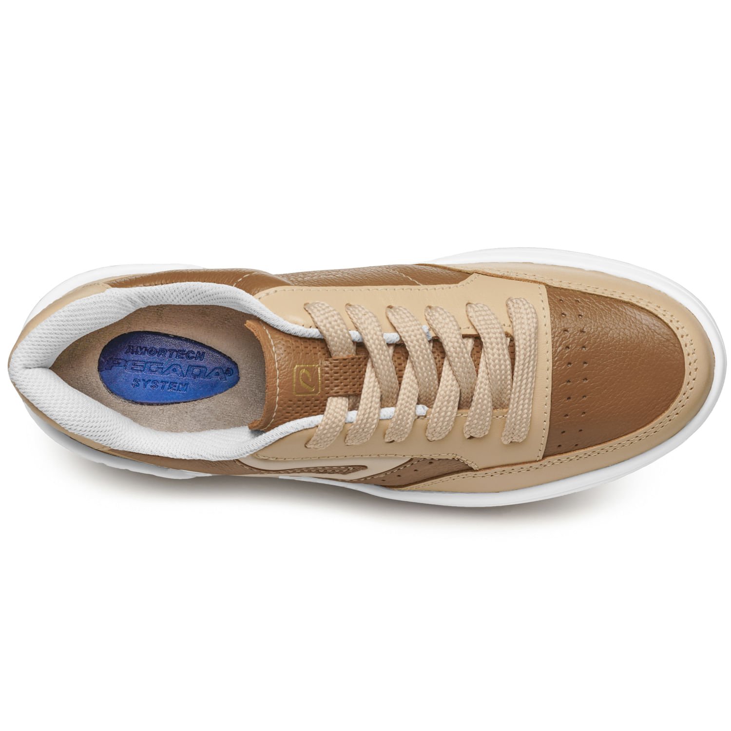 Tênis Pegada Feminino em Couro Caramelo 212609-03 Caramelo 7