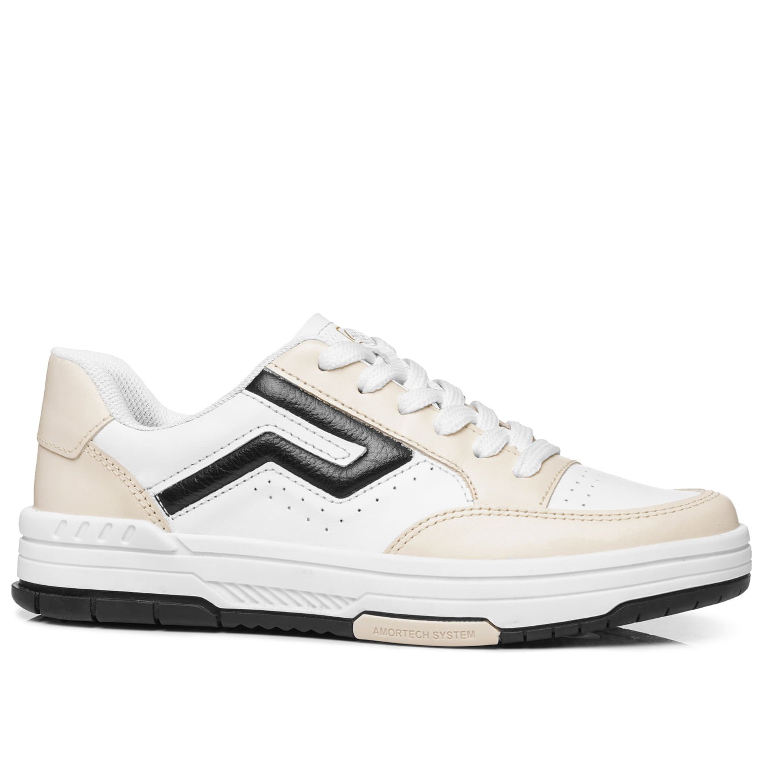 Tênis Pegada Feminino em Couro Branco 212609-06