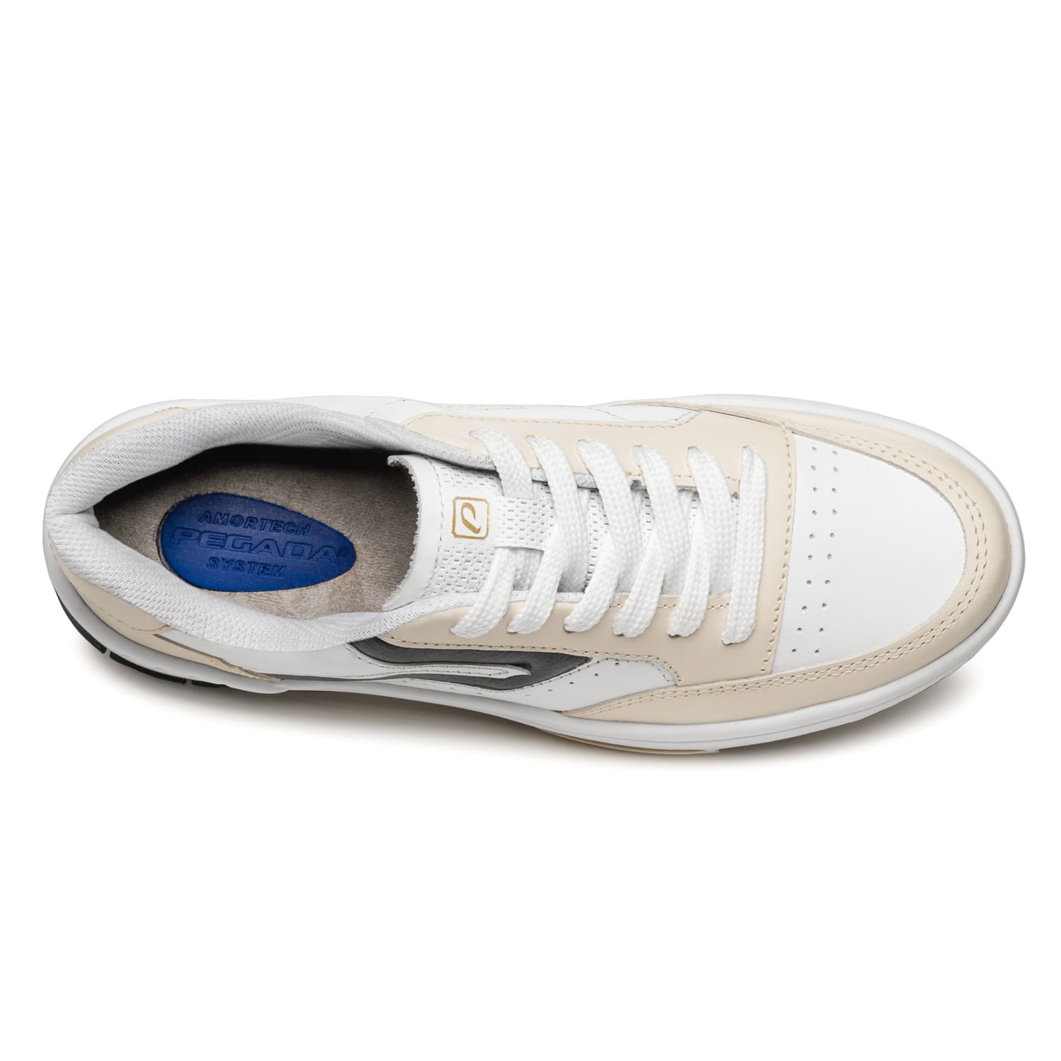 Tênis Pegada Feminino em Couro Branco 212609-06 Branco 6