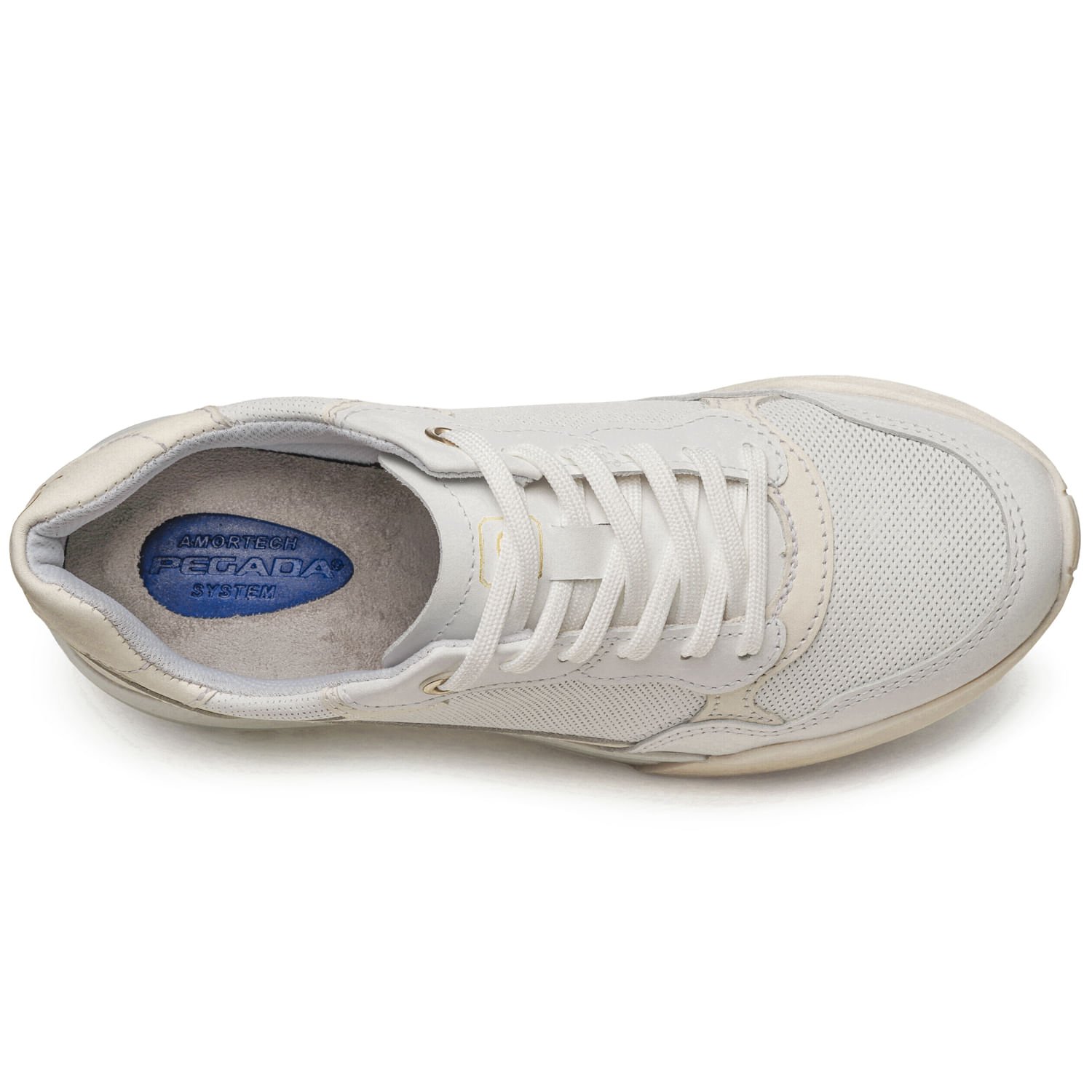 Tênis Pegada Feminino em Couro Branco 213003-01 Branco 7