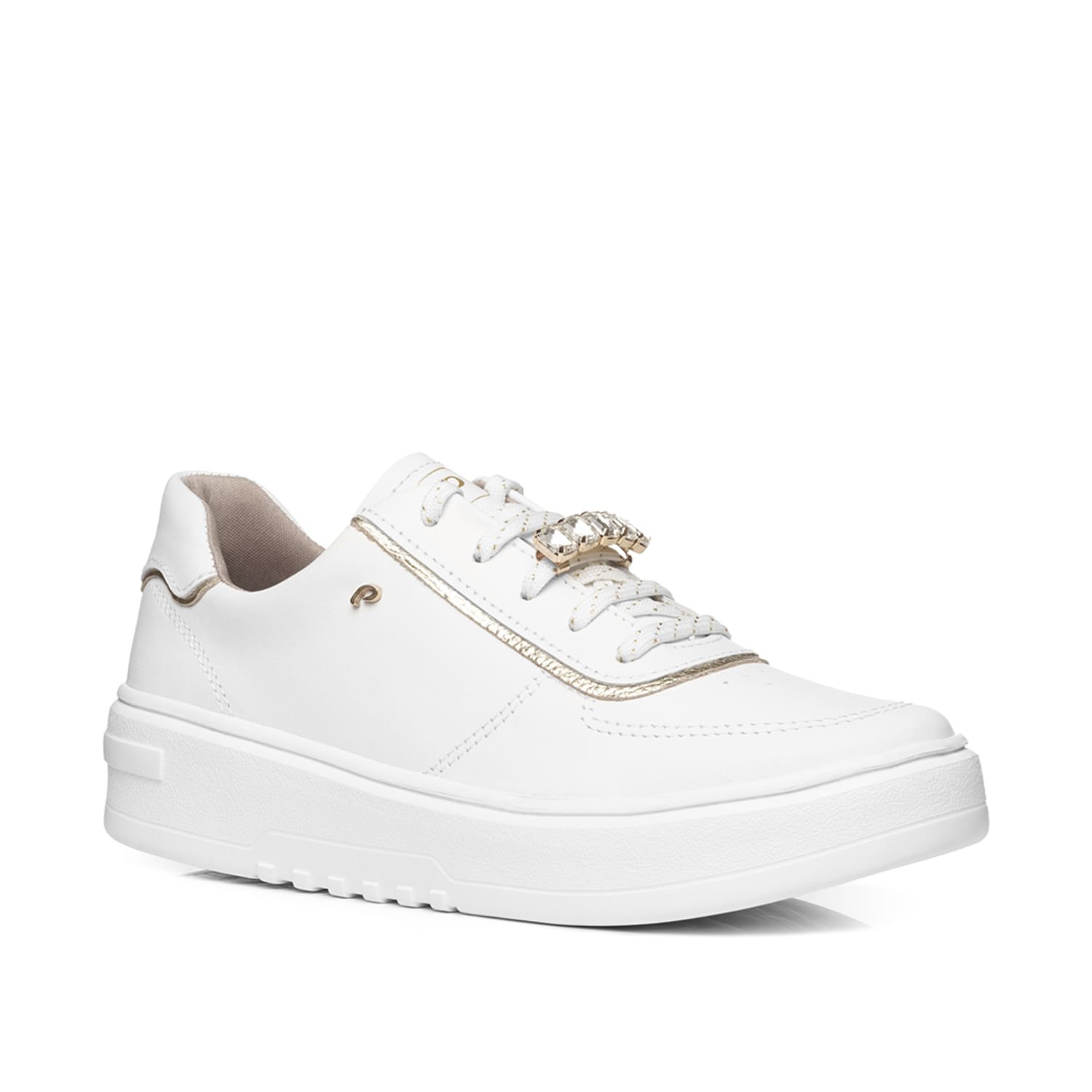 Tênis Pegada Feminino em Couro Branco 213107-01 Branco 3