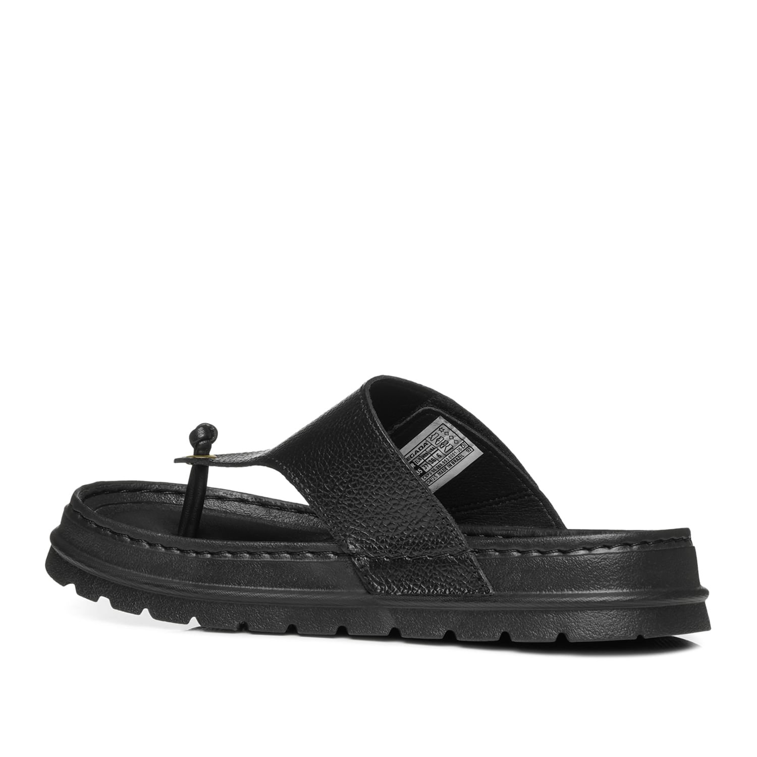 Chinelo Pegada Feminino em Couro Preto 234702-05 Preto 4