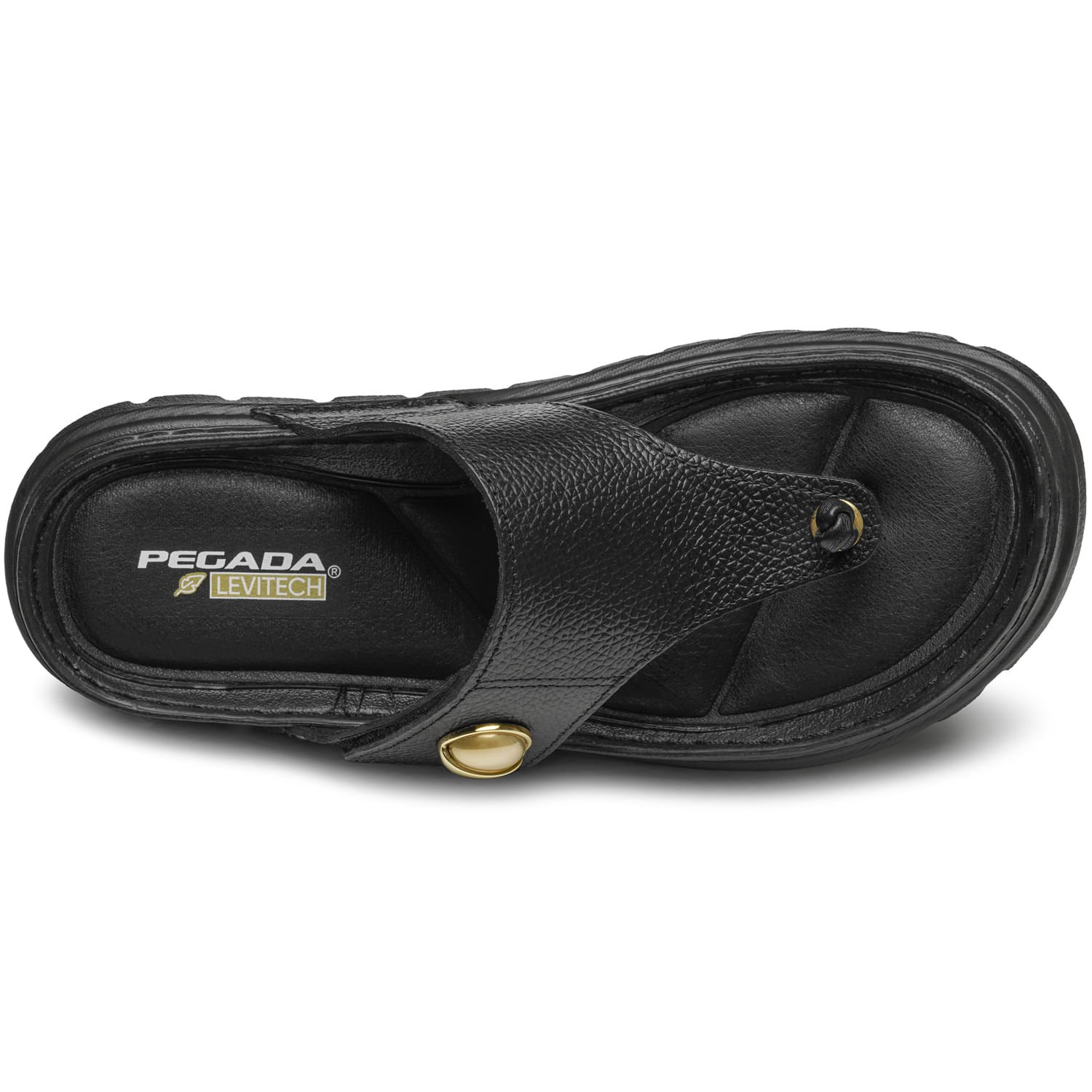 Chinelo Pegada Feminino em Couro Preto 234702-05 Preto 7