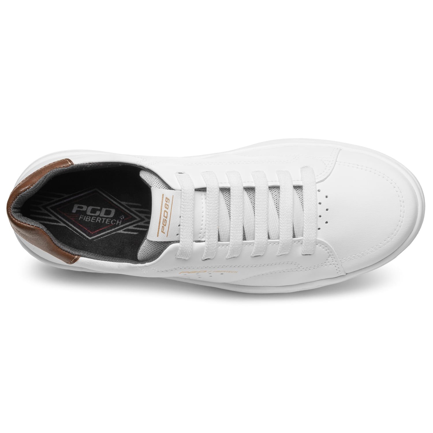 Sapatênis Pegada Masculino em Microfibra Branco 171907-01 Branco 6