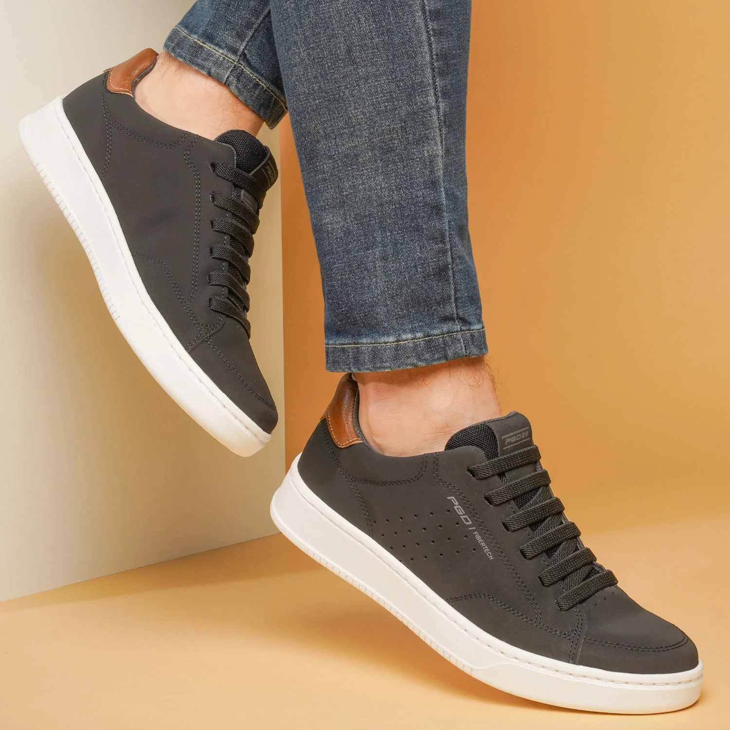 Sapatênis Pegada Masculino em Microfibra Preto 171907-07 Preto 2