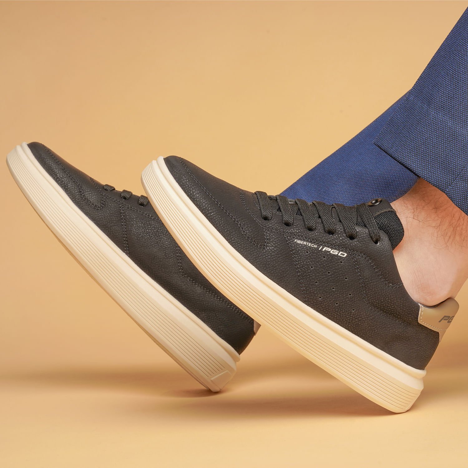 Sapatênis Pegada Masculino em Microfibra Preto 172108-07 Preto 2