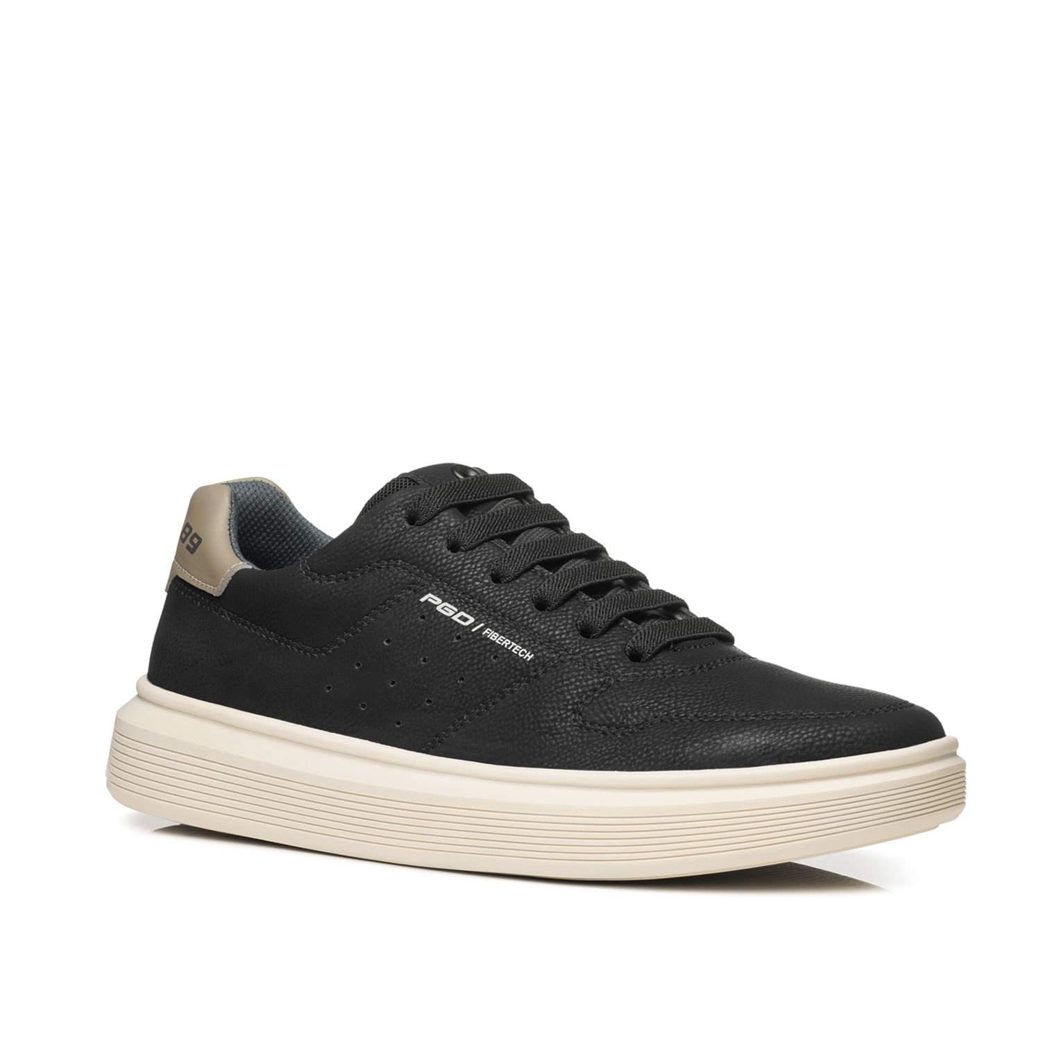 Sapatênis Pegada Masculino em Microfibra Preto 172108-07 Preto 3