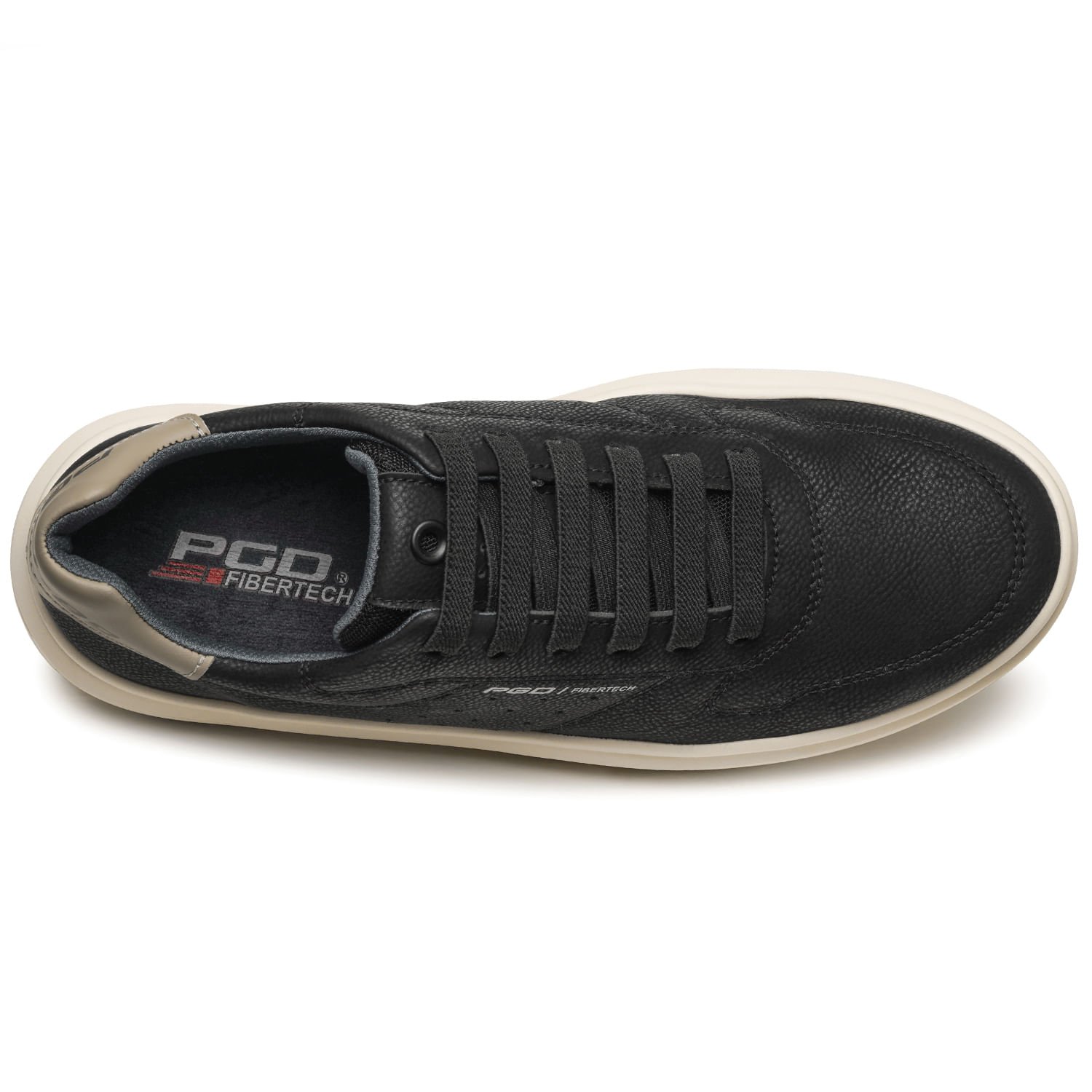 Sapatênis Pegada Masculino em Microfibra Preto 172108-07 Preto 6