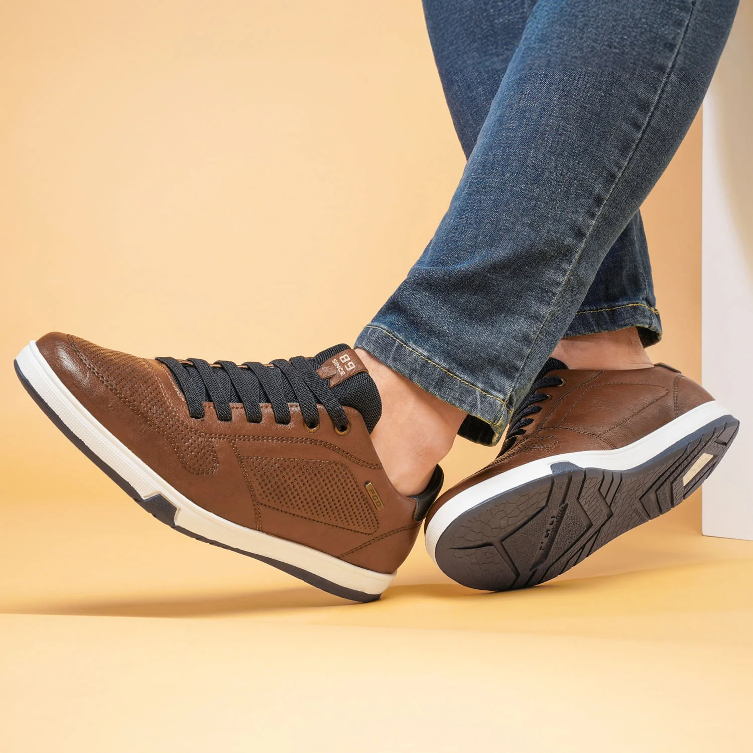 Sapatênis Pegada Masculino em Microfibra Pinhão 170428-08 Pinhão 2