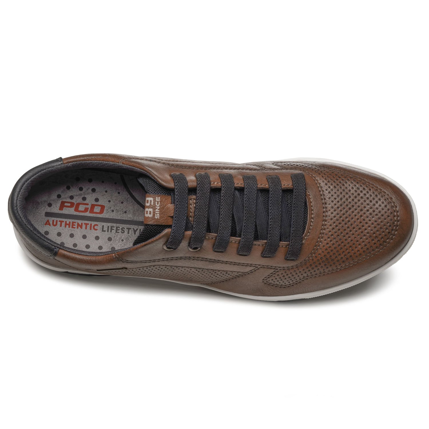 Sapatênis Pegada Masculino em Microfibra Pinhão 170428-08 Pinhão 6