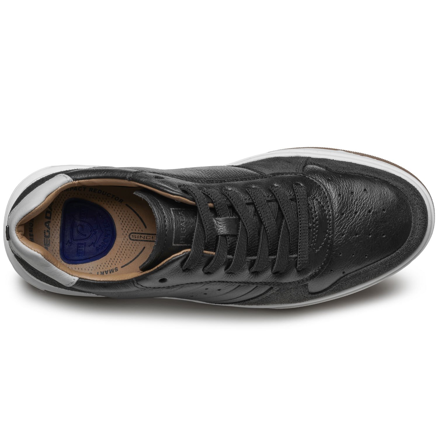 Tênis Casual Pegada Masculino em Couro Preto 111721-05 Preto 6