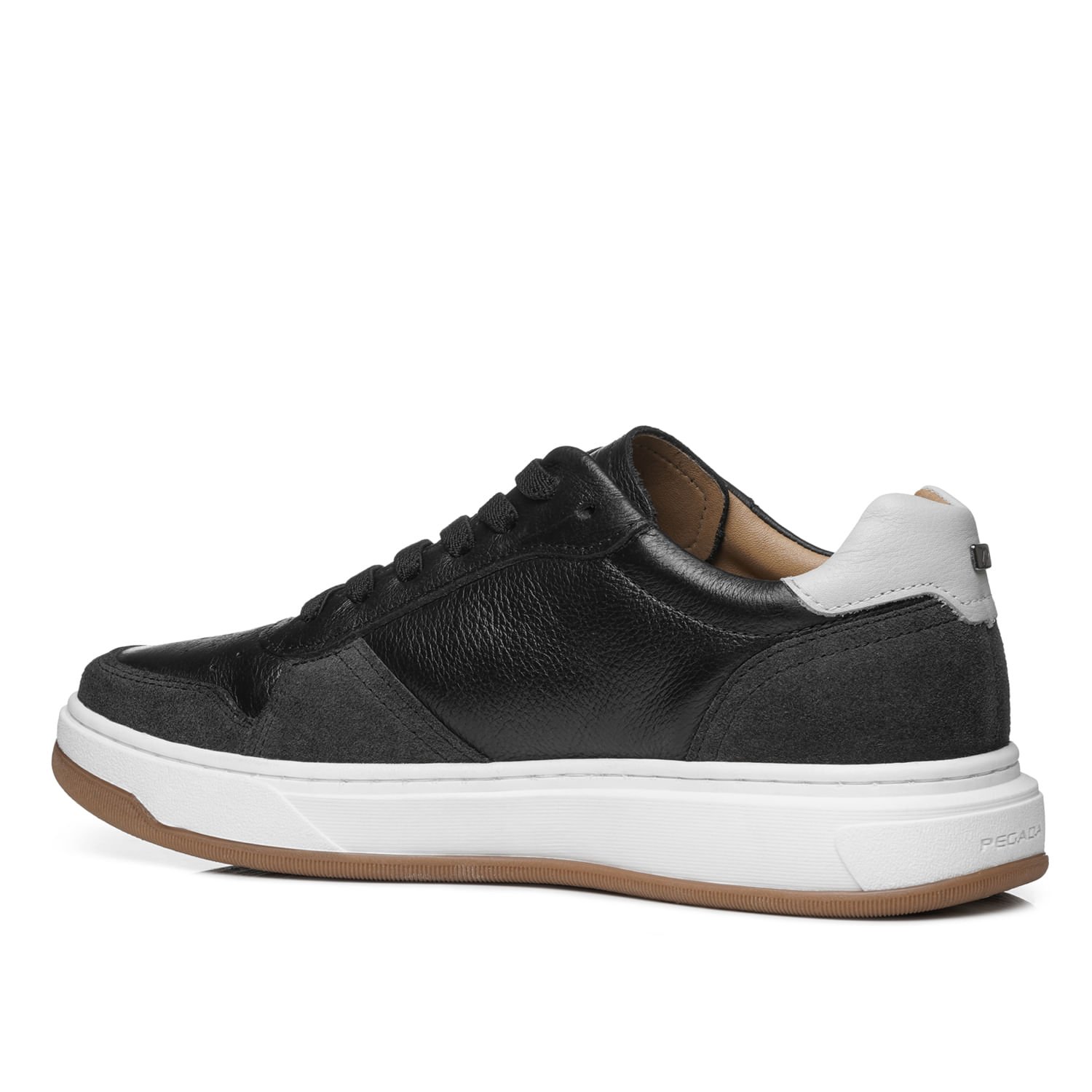 Tênis Casual Pegada Masculino em Couro Preto 111721-05 Preto 3