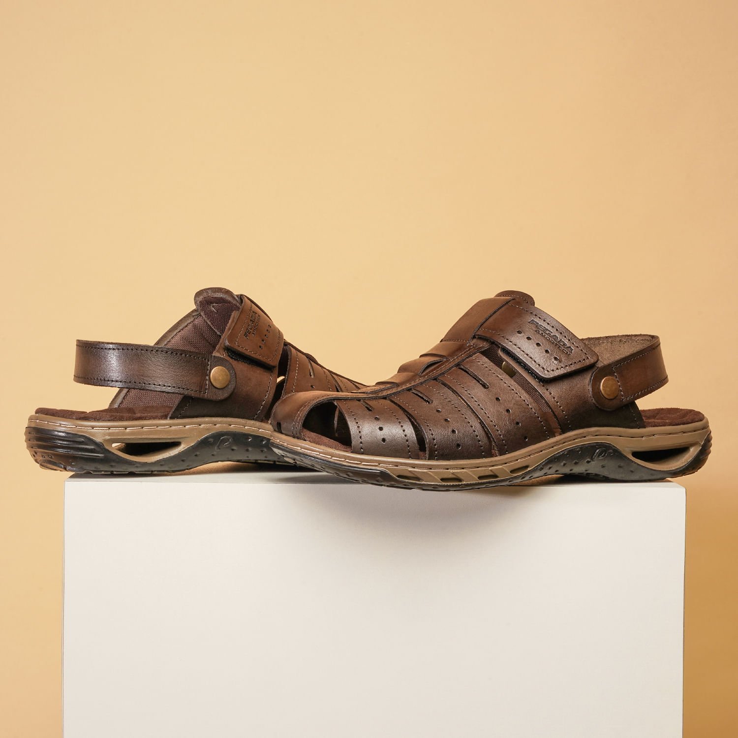 Sandália Pegada Masculino em Couro Cravo 131676-02 Cravo 2