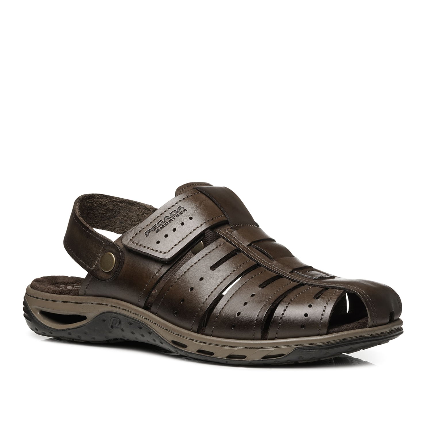 Sandália Pegada Masculino em Couro Cravo 131676-02 Cravo 3