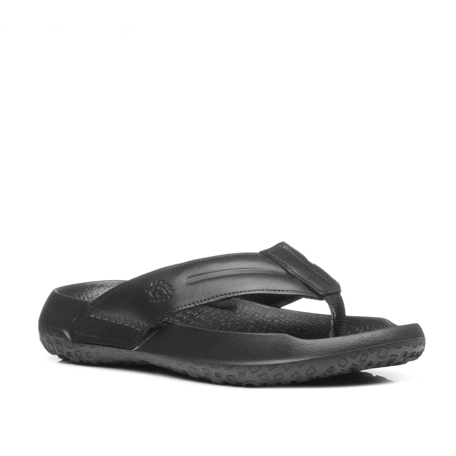 Chinelo Pegada Masculino em Couro Preto 133451-04 Preto 2