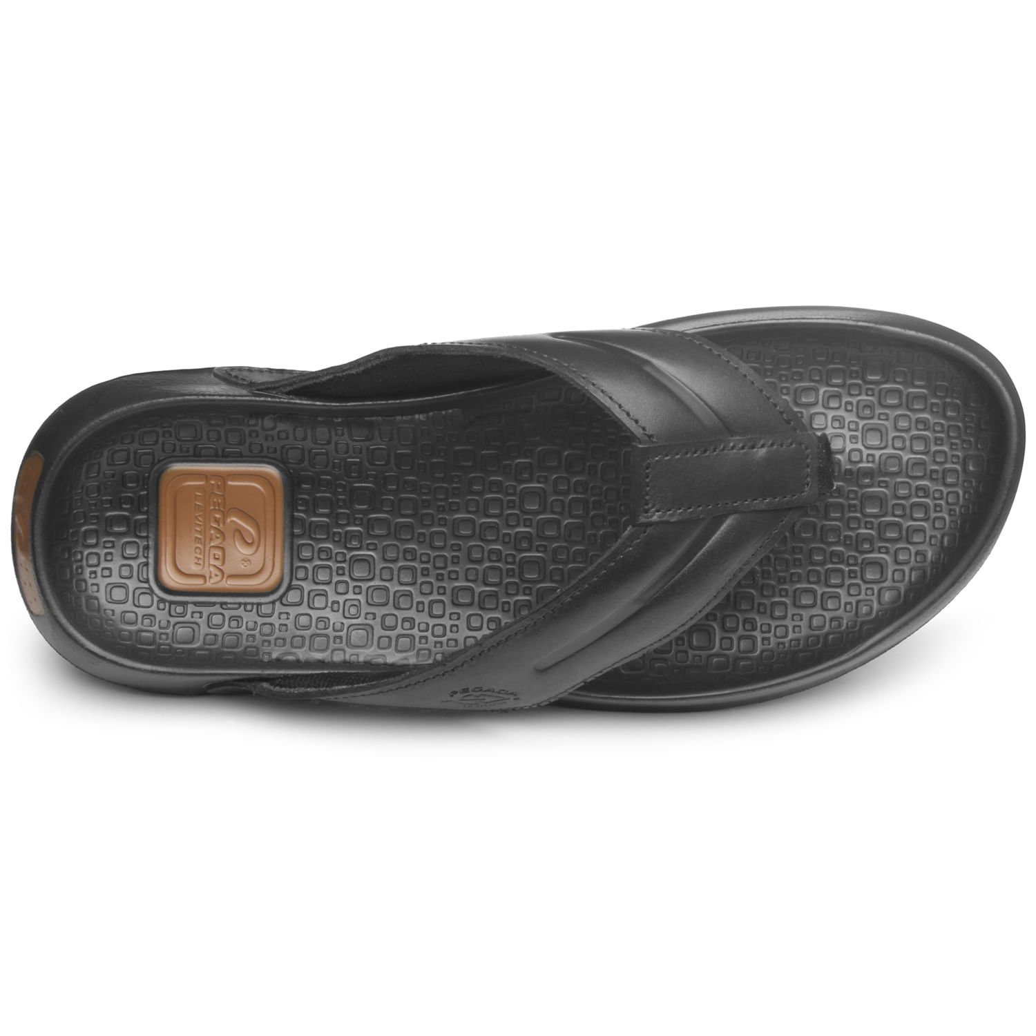 Chinelo Pegada Masculino em Couro Preto 133451-04 Preto 5