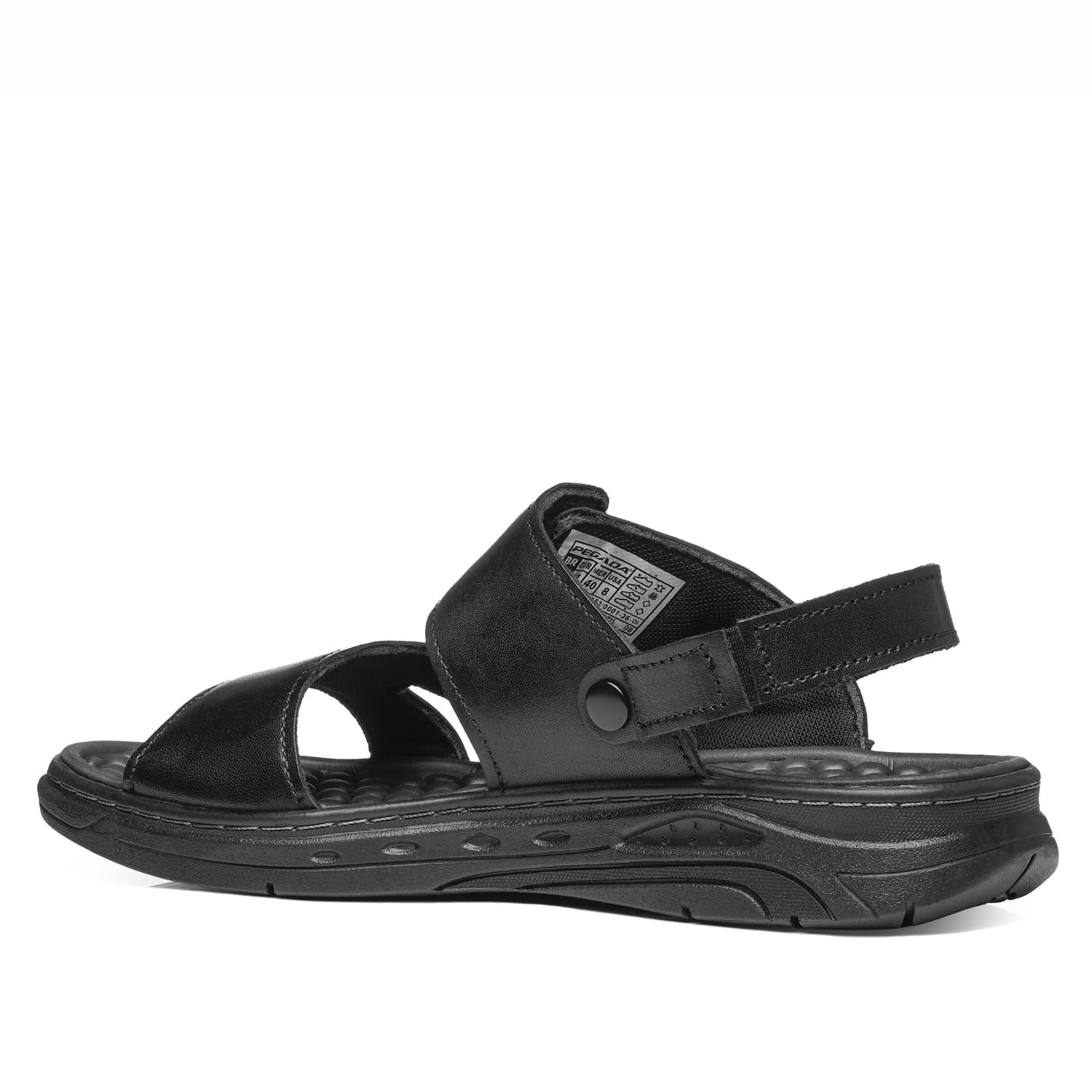 Sandália Pegada Masculino em Couro Preto 134553-03 Preto 4