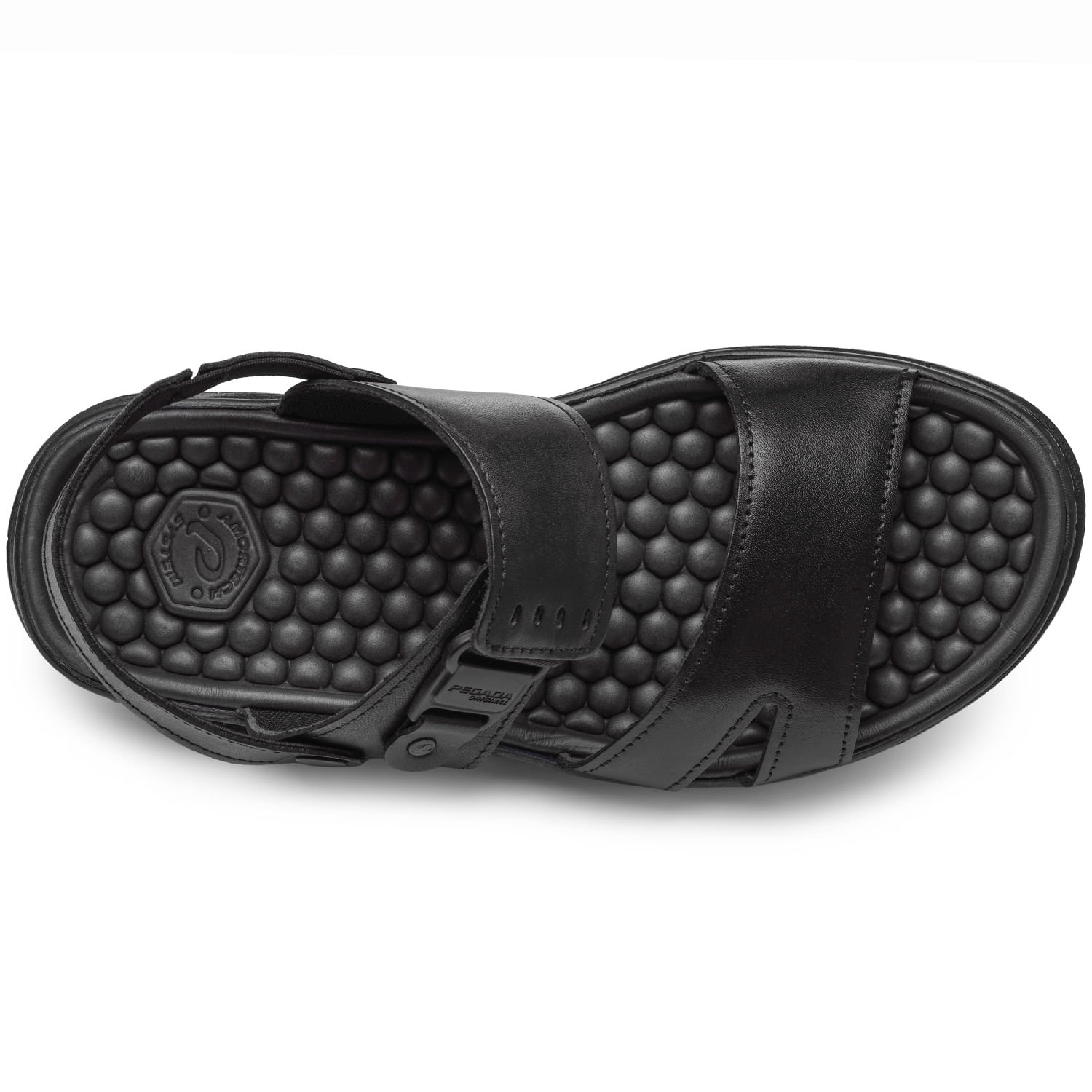 Sandália Pegada Masculino em Couro Preto 134553-03 Preto 7