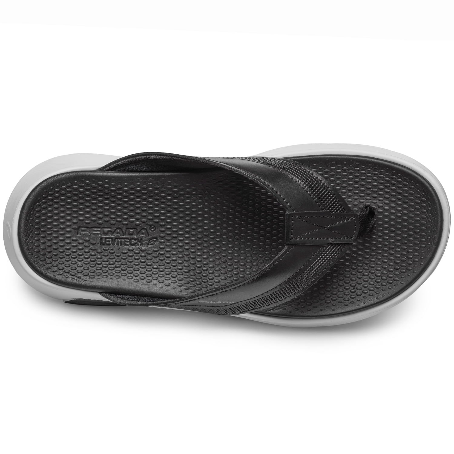 Chinelo Pegada Masculino em Couro Preto 134701-05 Preto 7