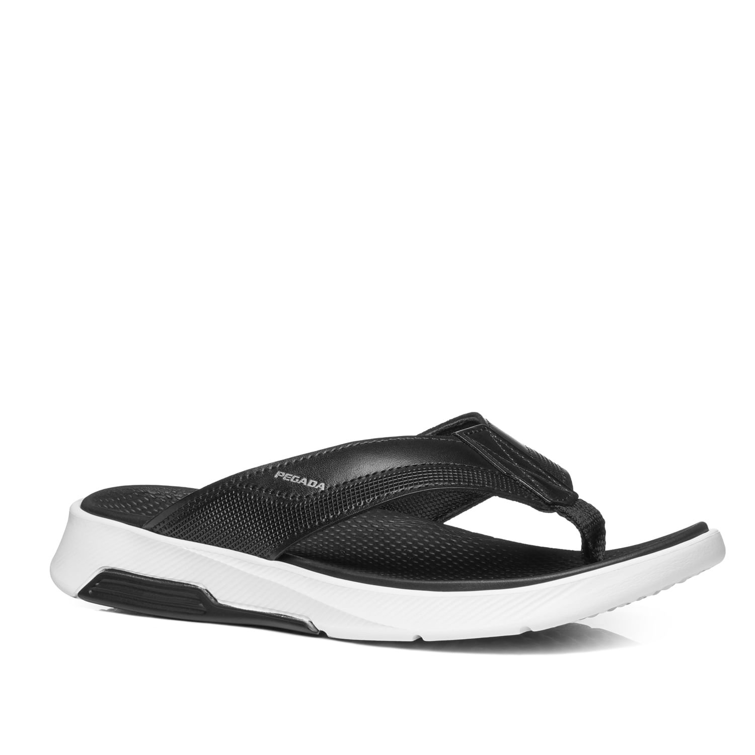 Chinelo Pegada Masculino em Couro Preto 134701-05 Preto 3