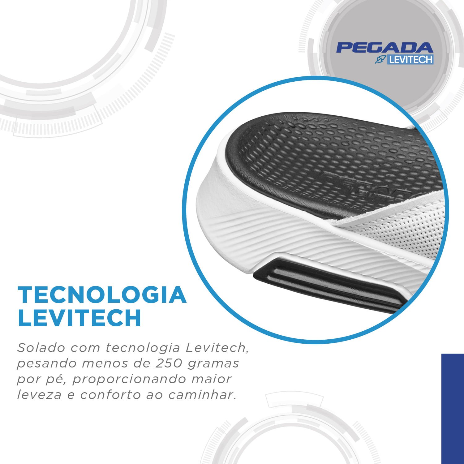 Chinelo Pegada Masculino em Couro Preto 134701-05 Preto 5