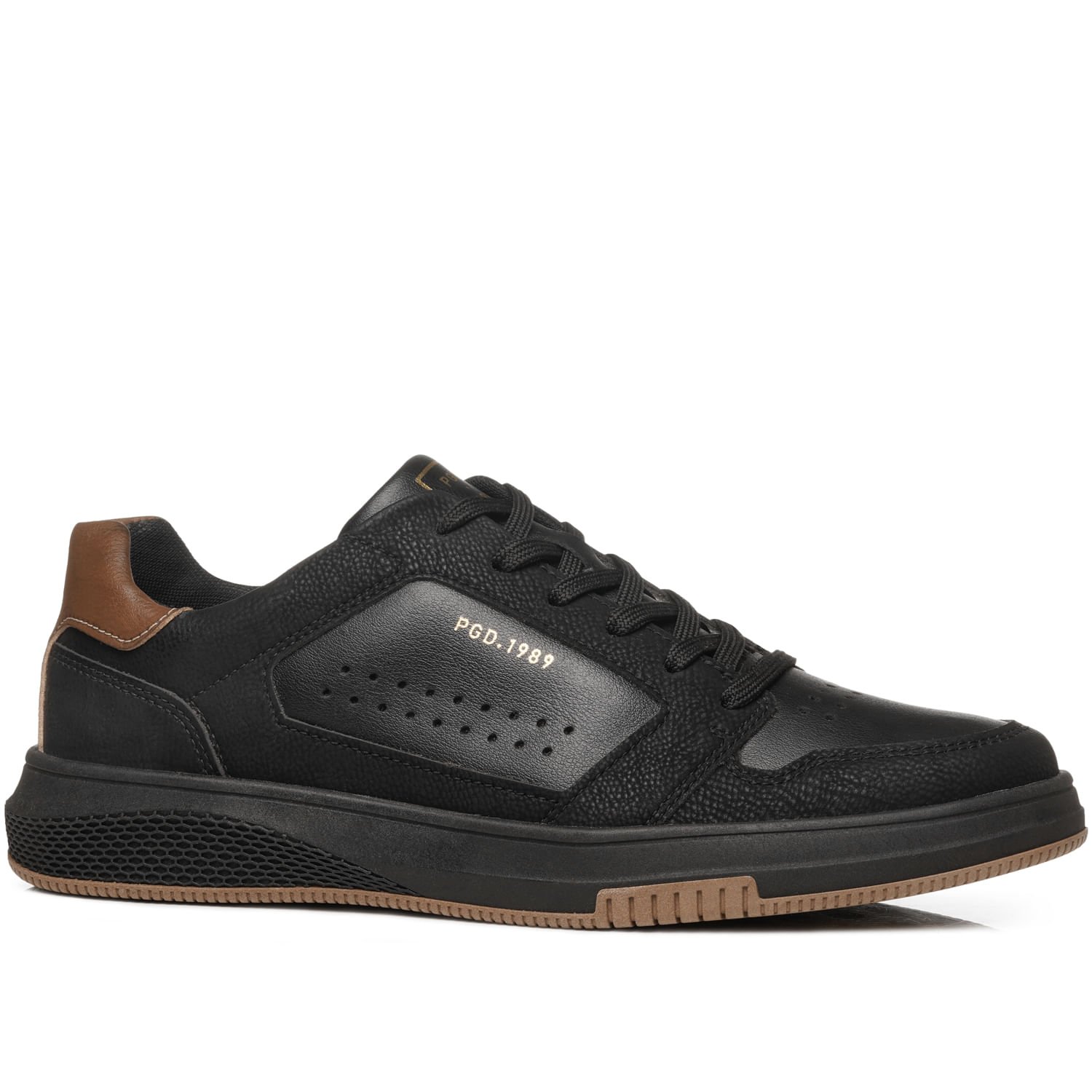 Sapatênis Pegada Masculino em Microfibra Preto 172403-04