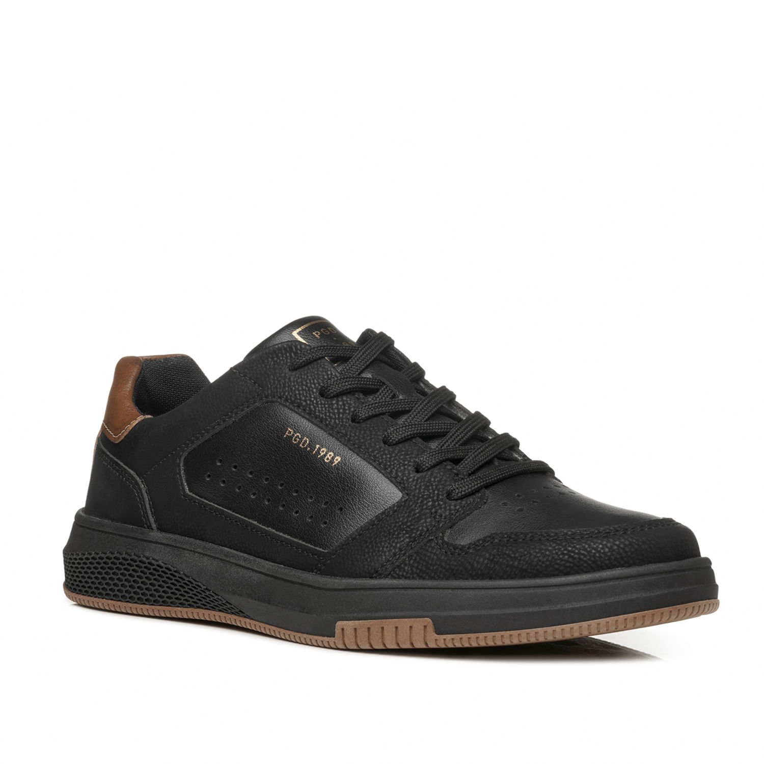 Sapatênis Pegada Masculino em Microfibra Preto 172403-04 Preto 3