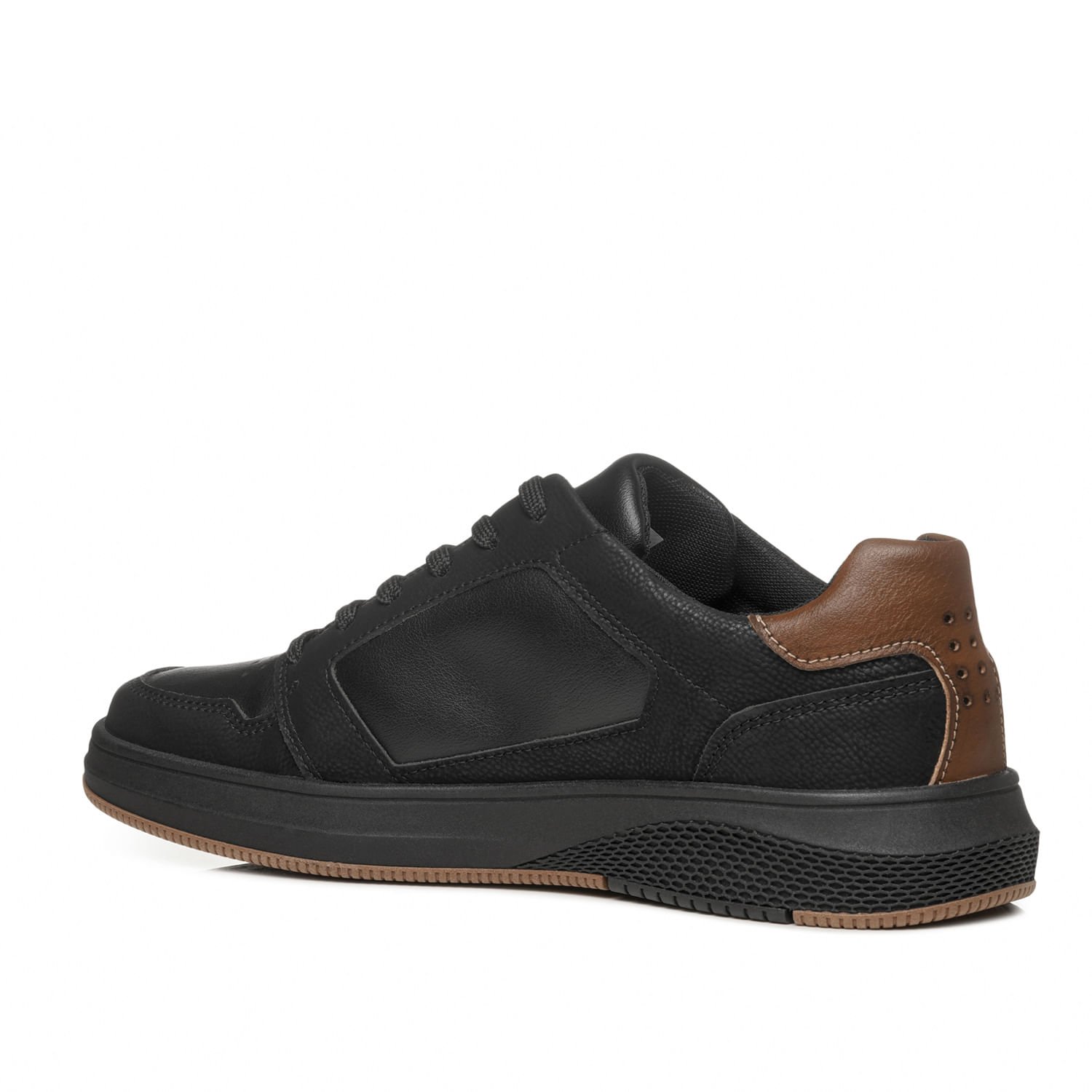 Sapatênis Pegada Masculino em Microfibra Preto 172403-04 Preto 4