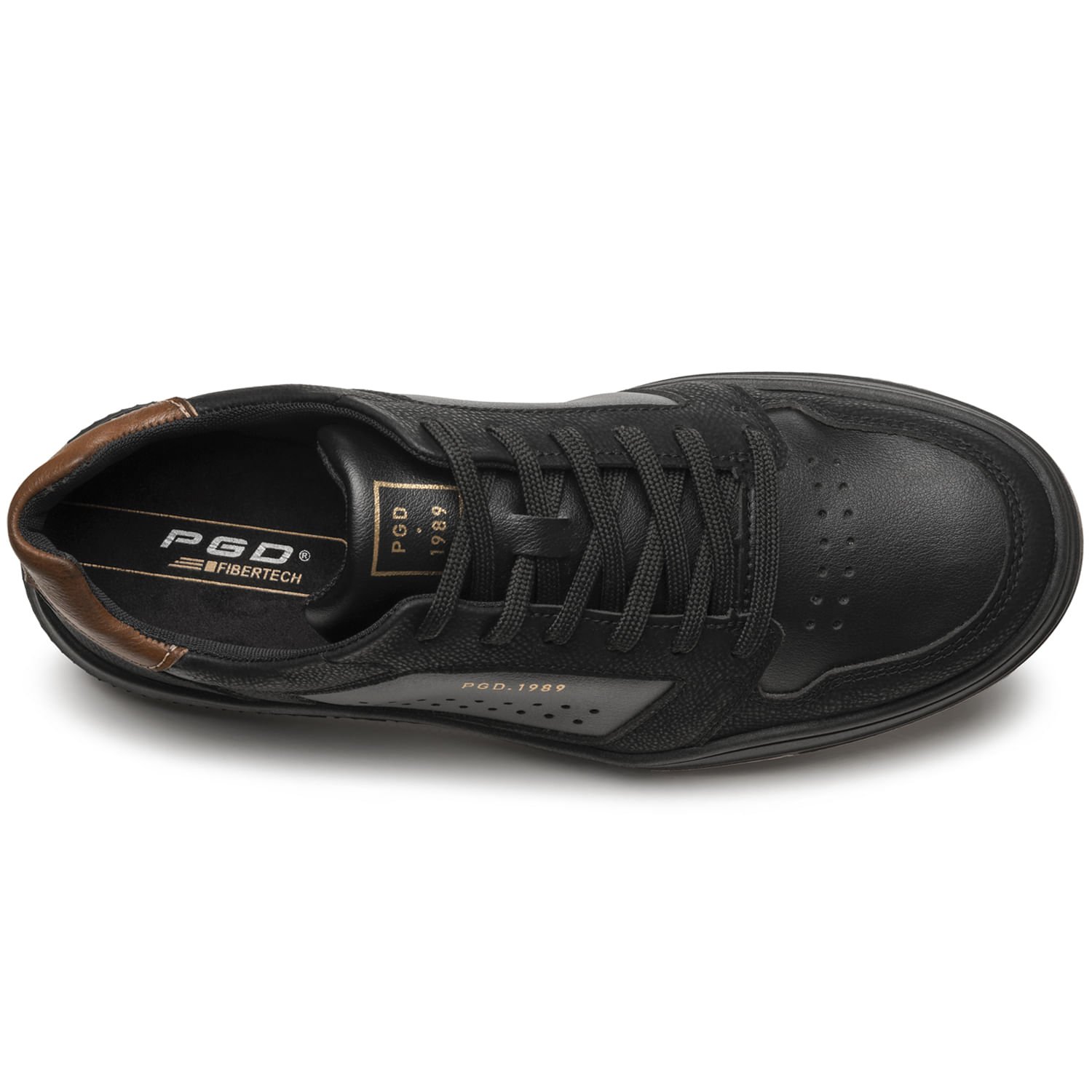 Sapatênis Pegada Masculino em Microfibra Preto 172403-04 Preto 6