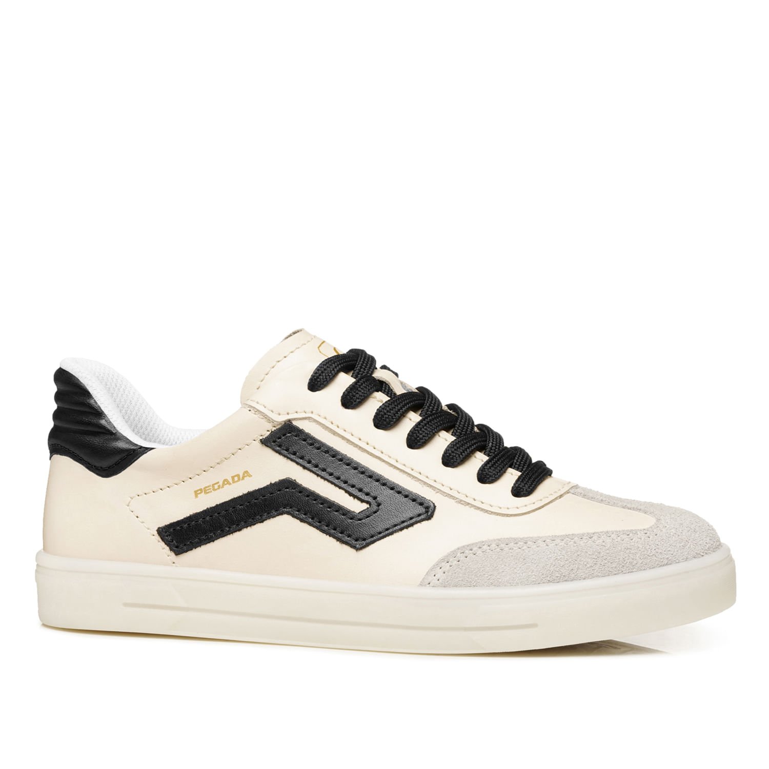 Tênis Pegada Feminino em Couro Milk 211154-17