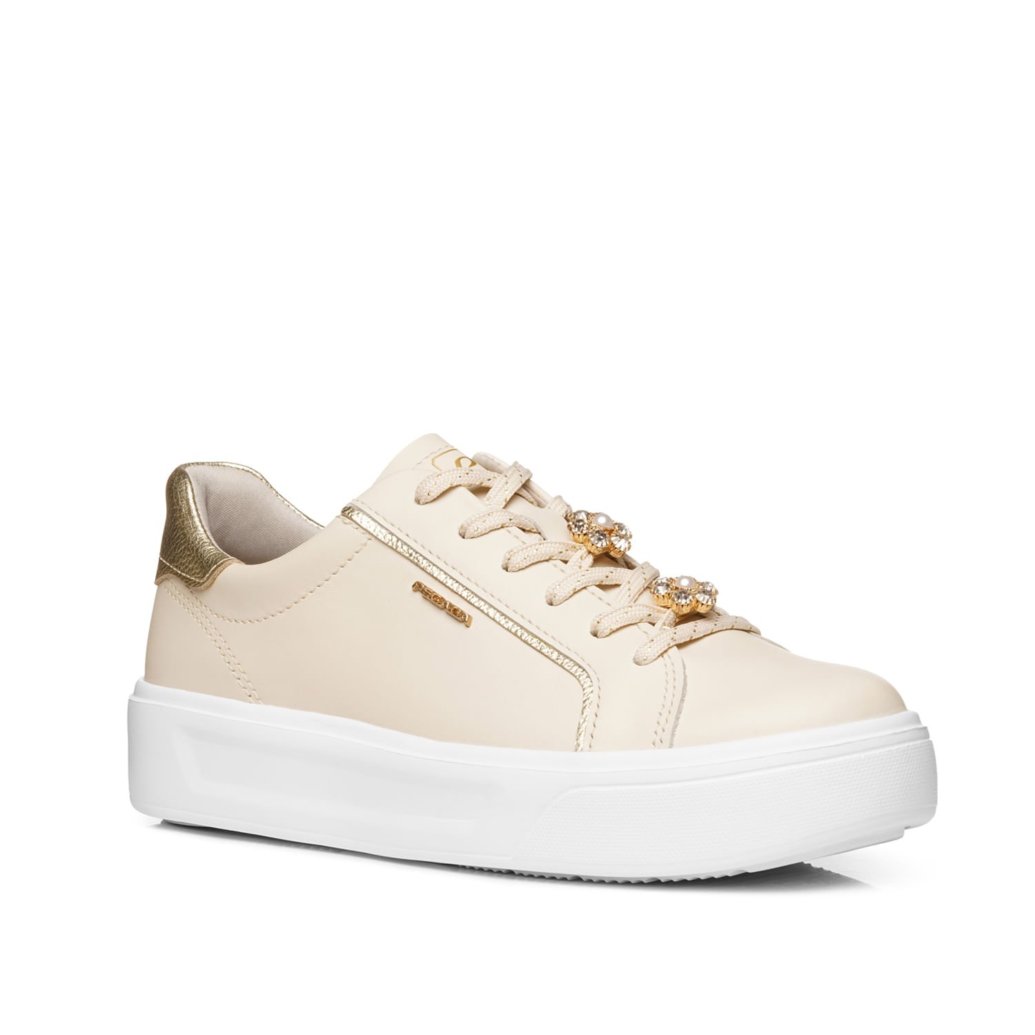 Tênis Pegada Feminino em Couro Milk 211221-02 Bege 2