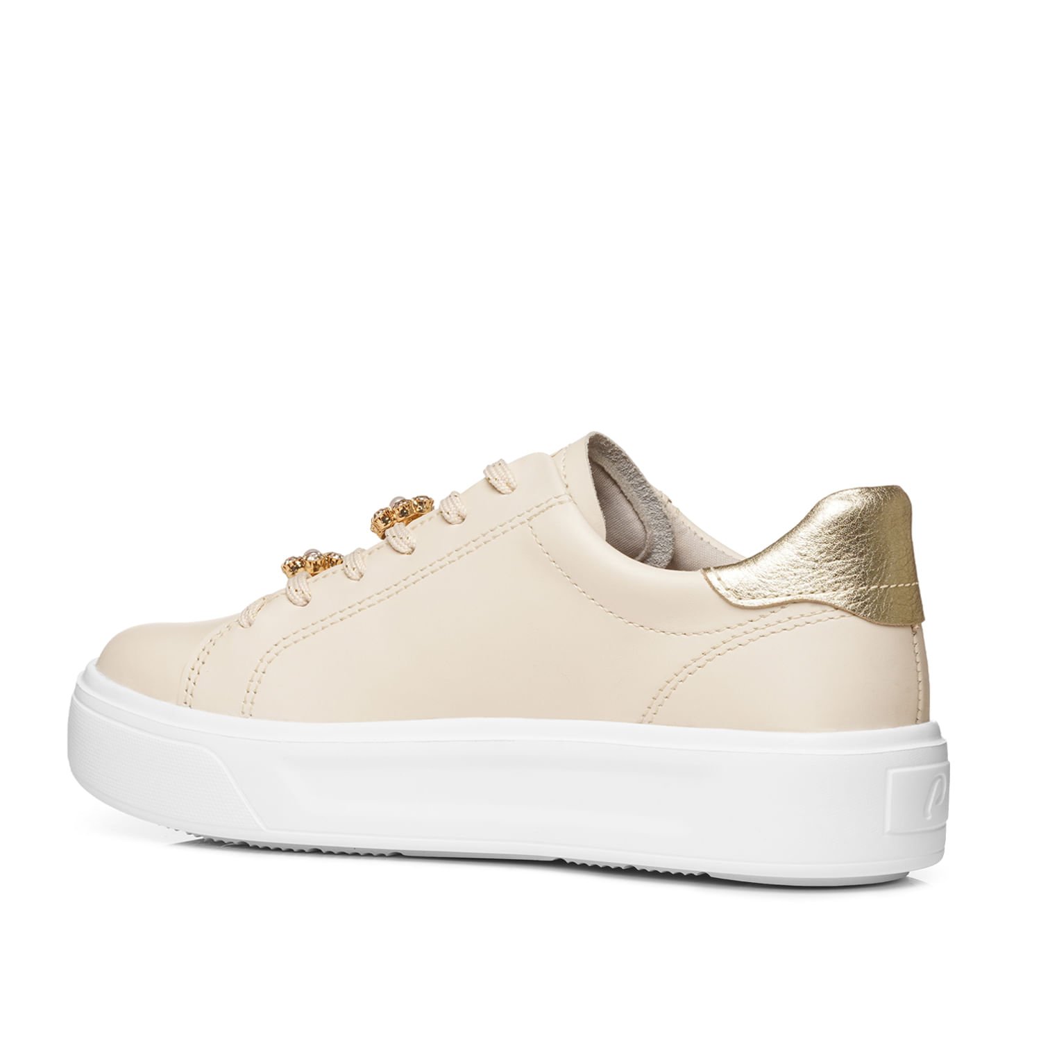 Tênis Pegada Feminino em Couro Milk 211221-02 Bege 3