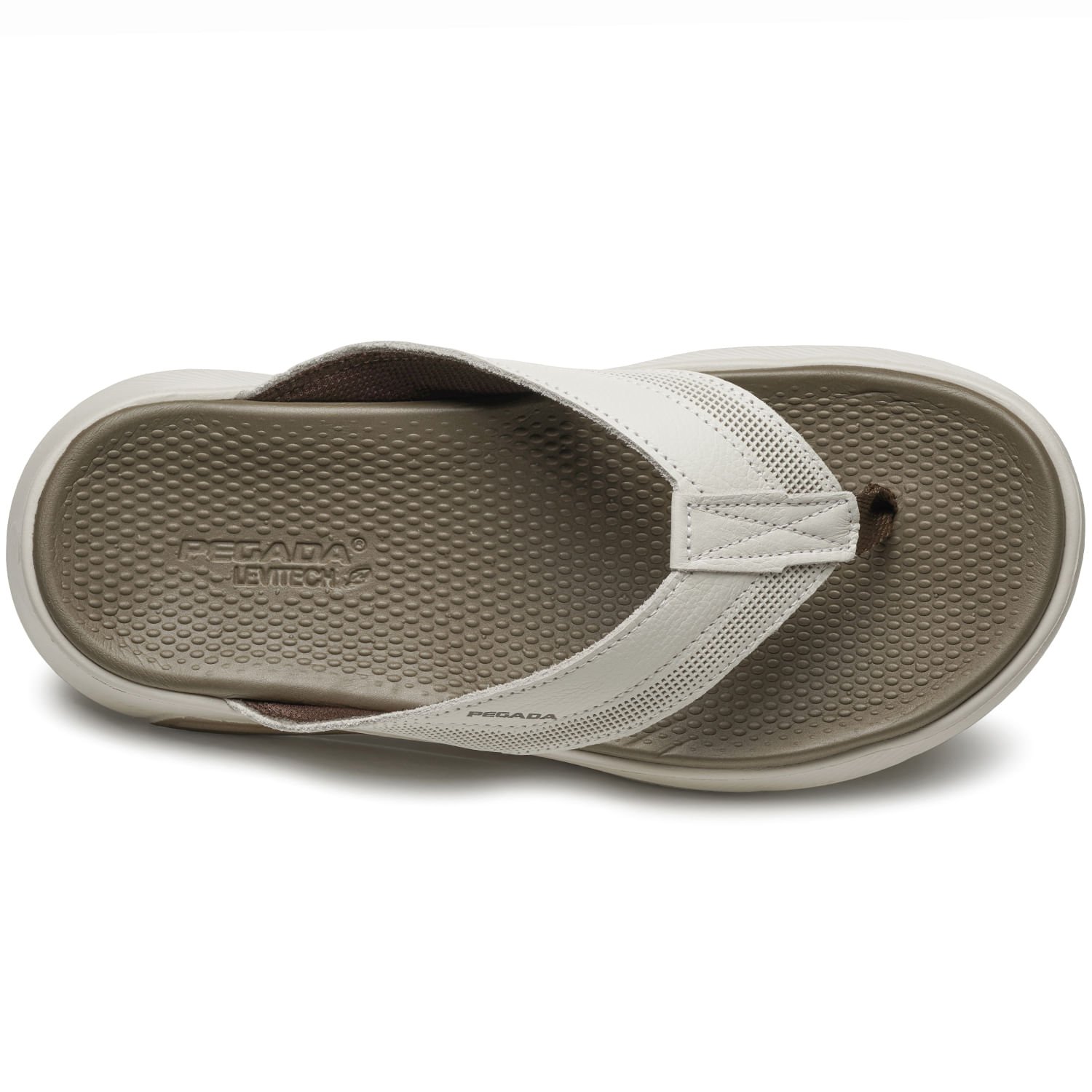 Chinelo Pegada Masculino em Couro Milk 134701-02 Bege 6