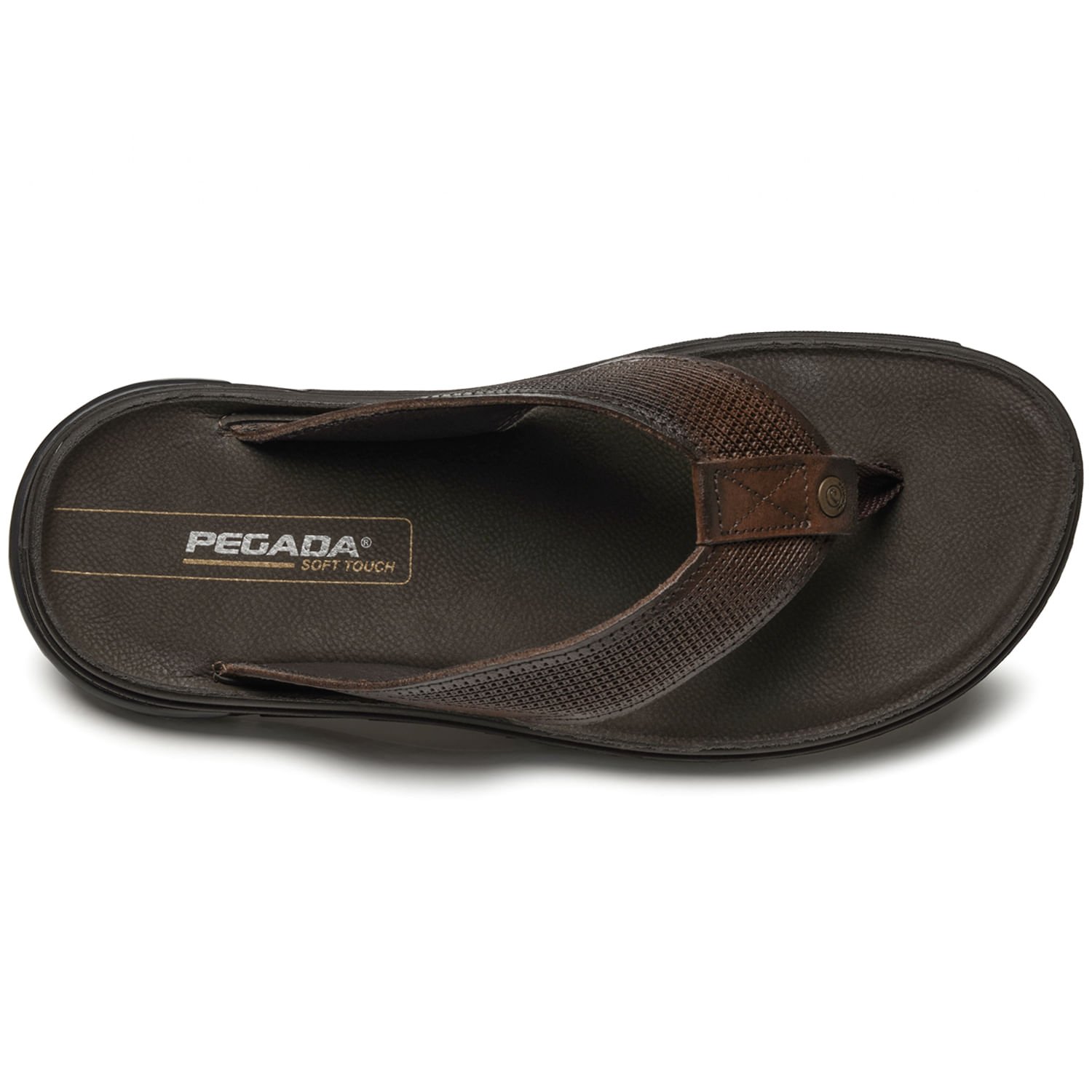 Chinelo Pegada Masculino em Couro Pinhão 134403-01 Marrom 6