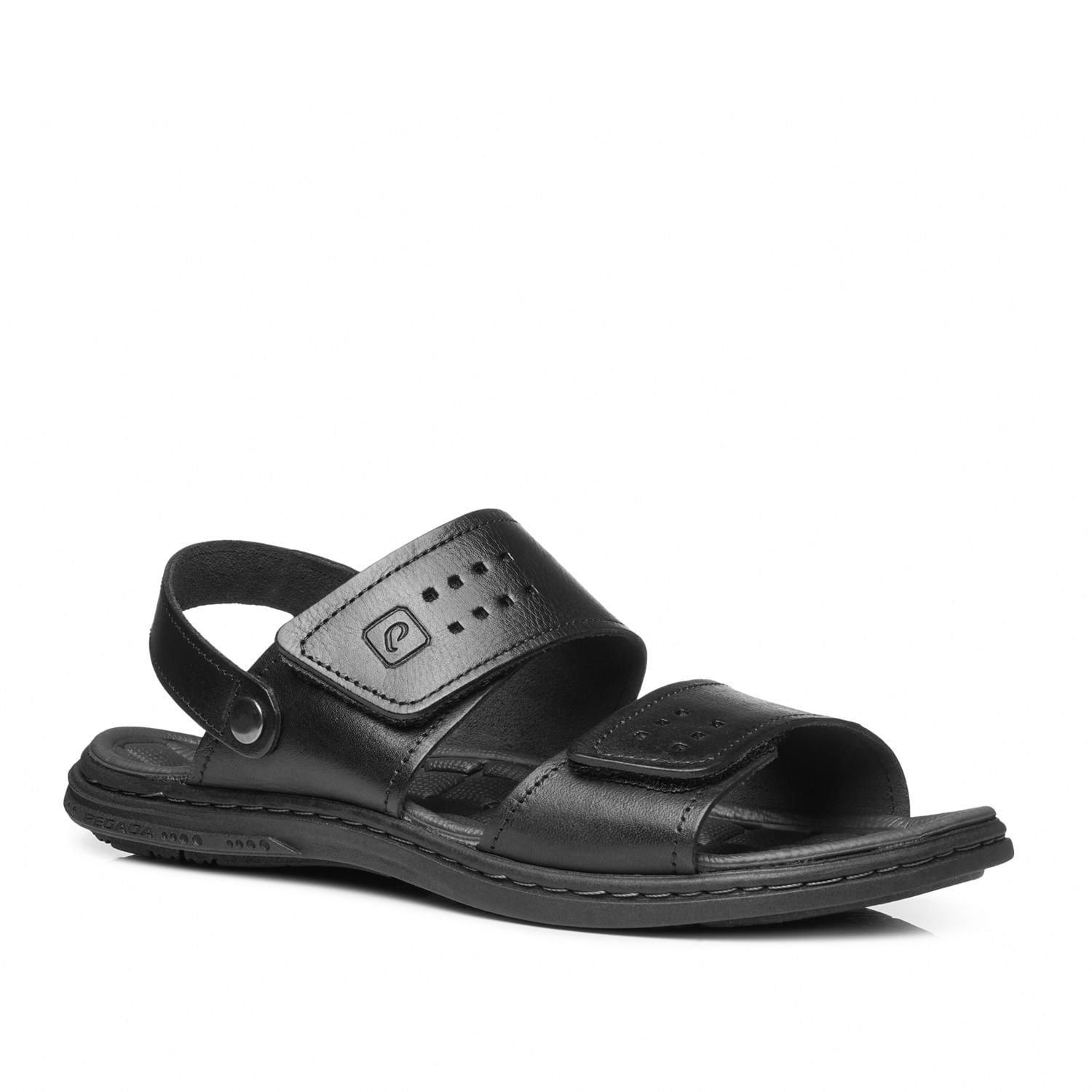 Sandália Pegada Masculino em Couro Preto 131288-03 Preto 2