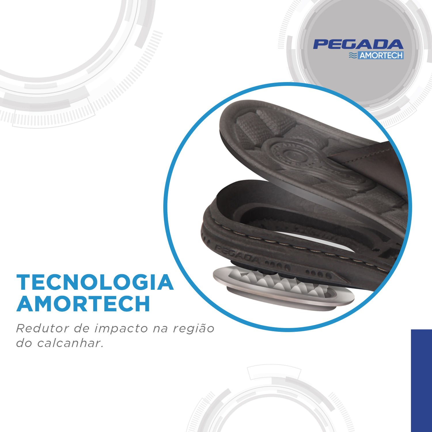Sandália Pegada Masculino em Couro Preto 131288-03 Preto 4